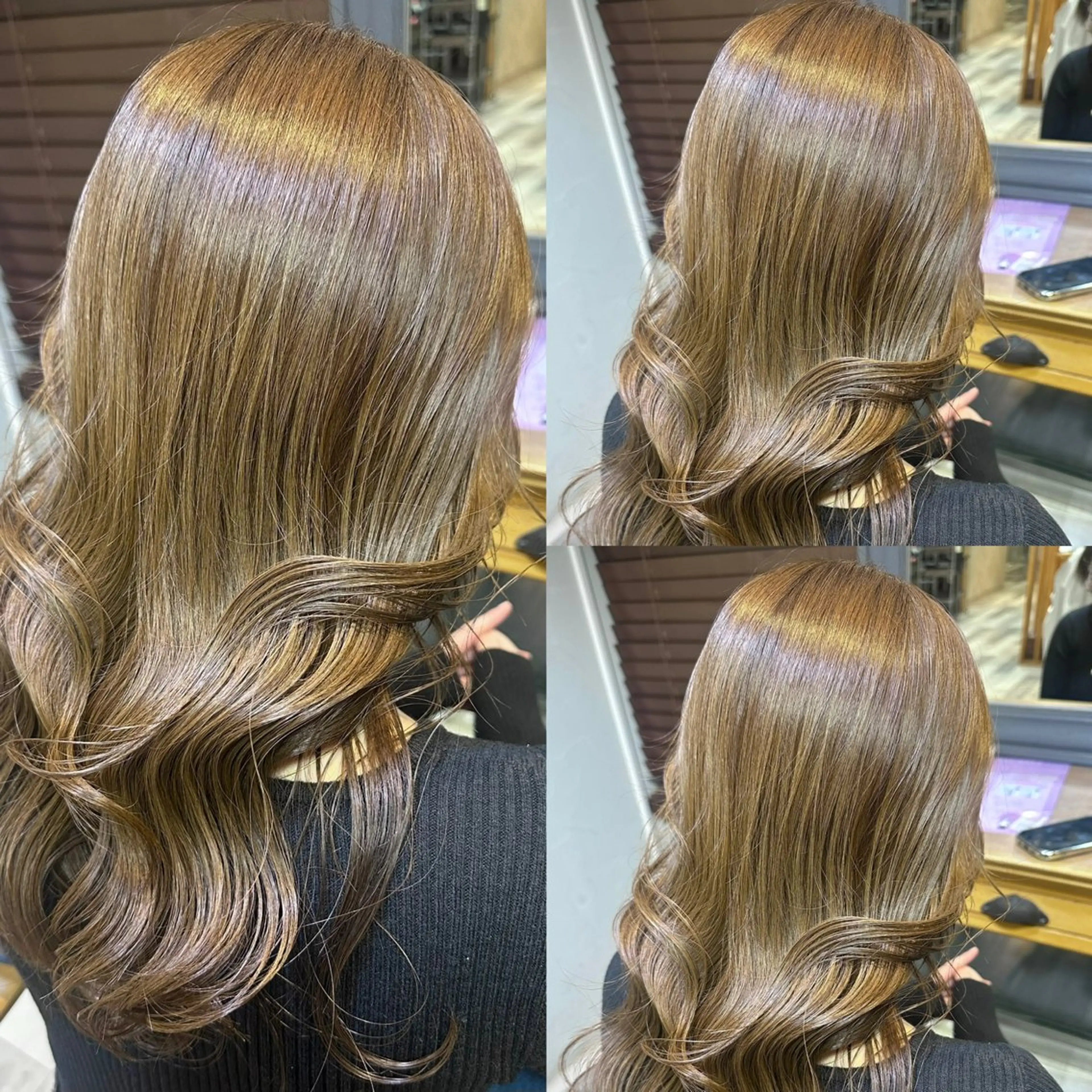 ミディアム カラー ベージュカラー ブリーチ ダブルカラー ブリーチなしカラー 和田 直也のヘアスタイル