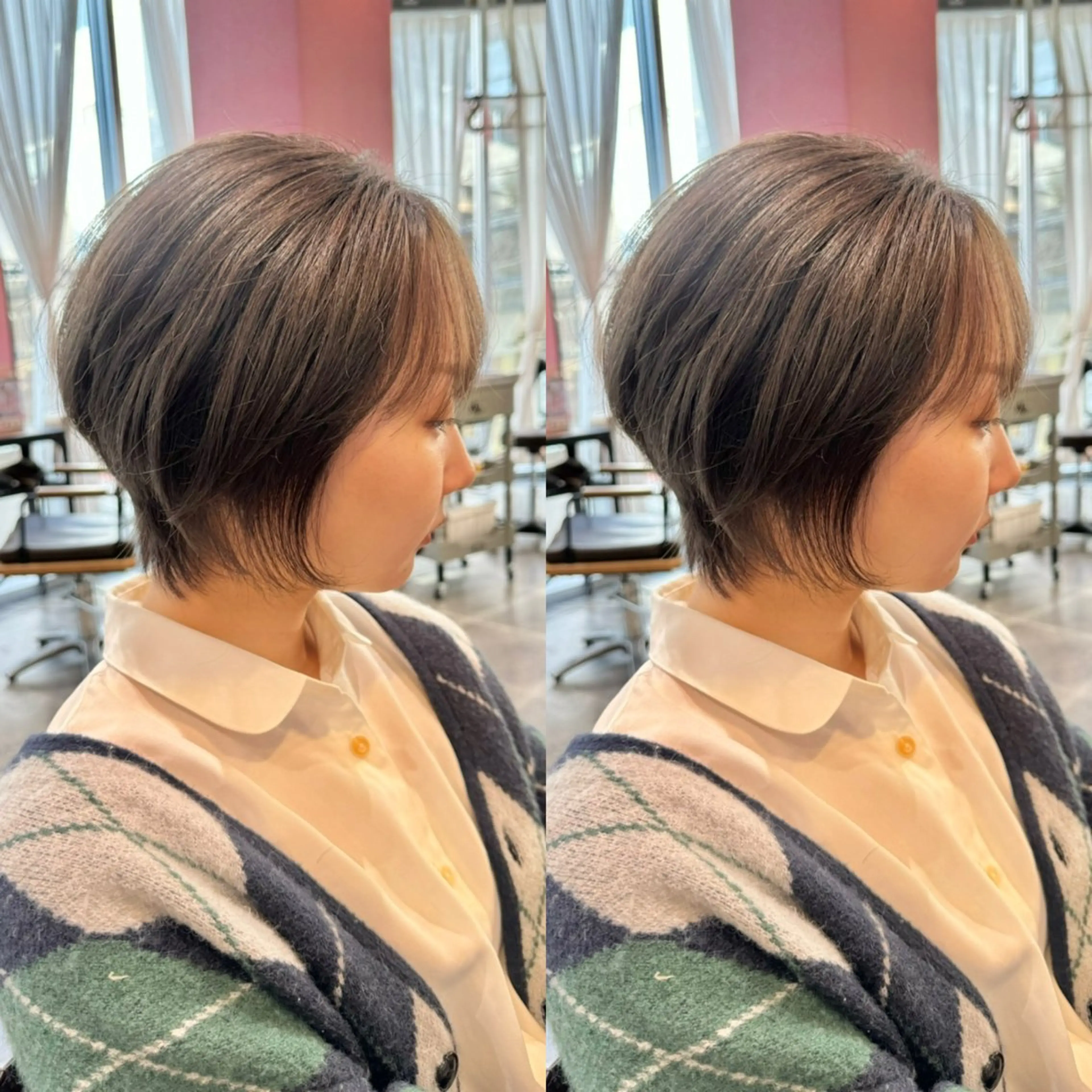 ショート カット ヘアカラー 【ショートヘア】 岡　那輝のヘアスタイル