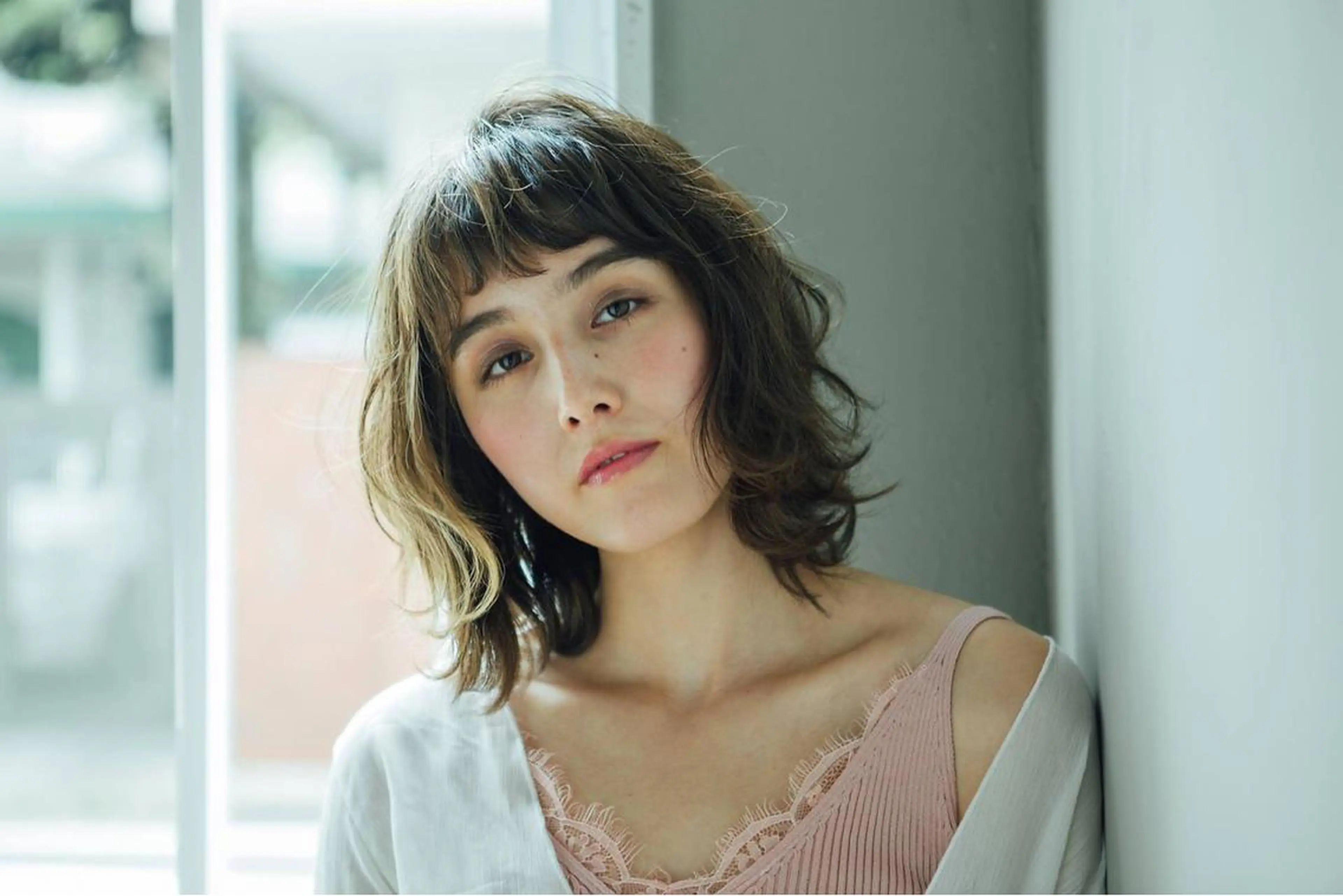 ミディアム パーマ 小川 舜人のヘアスタイル