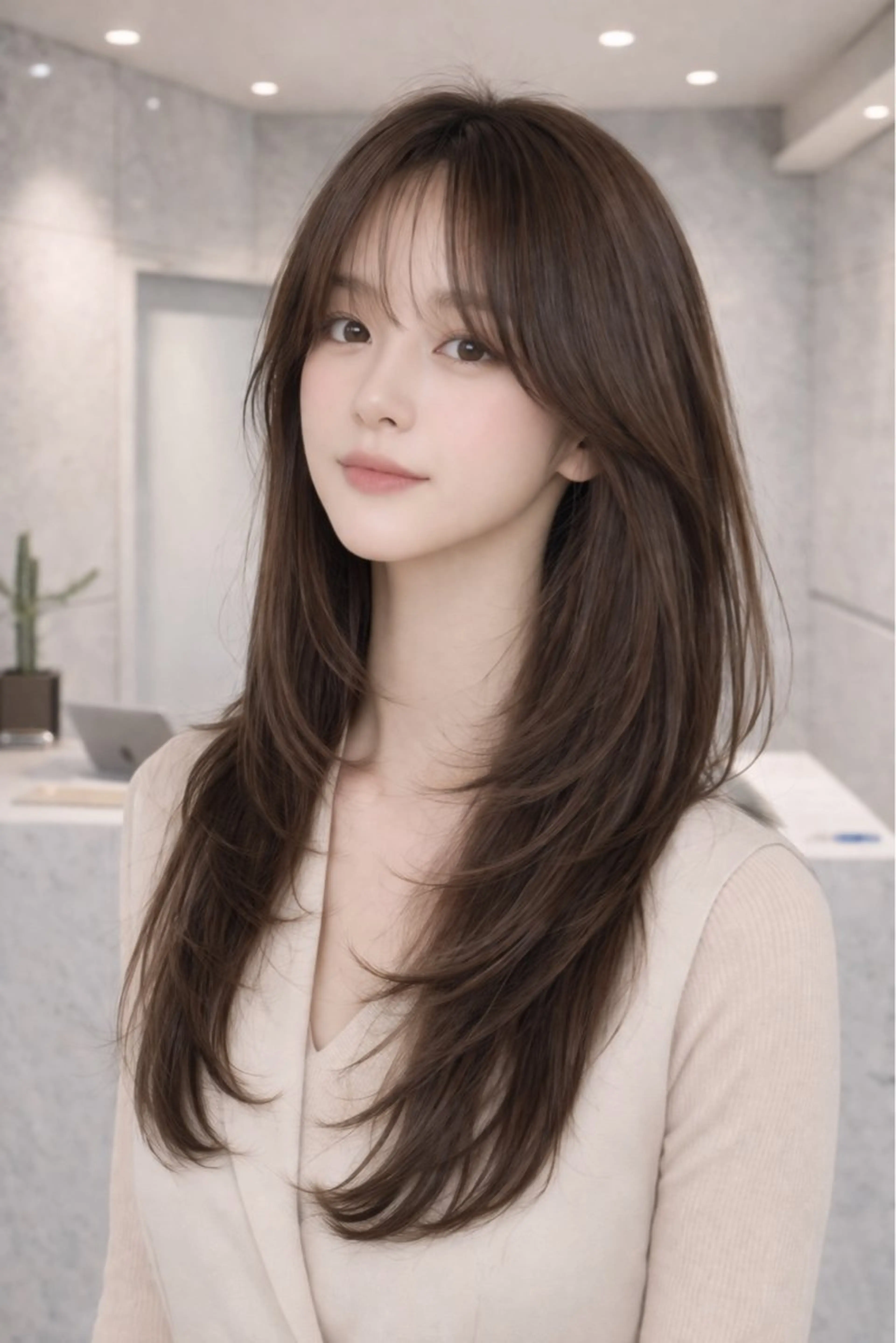 ロング カット ヘアカラー トリートメント シンタニナオト /梅田茶屋町のヘアスタイル