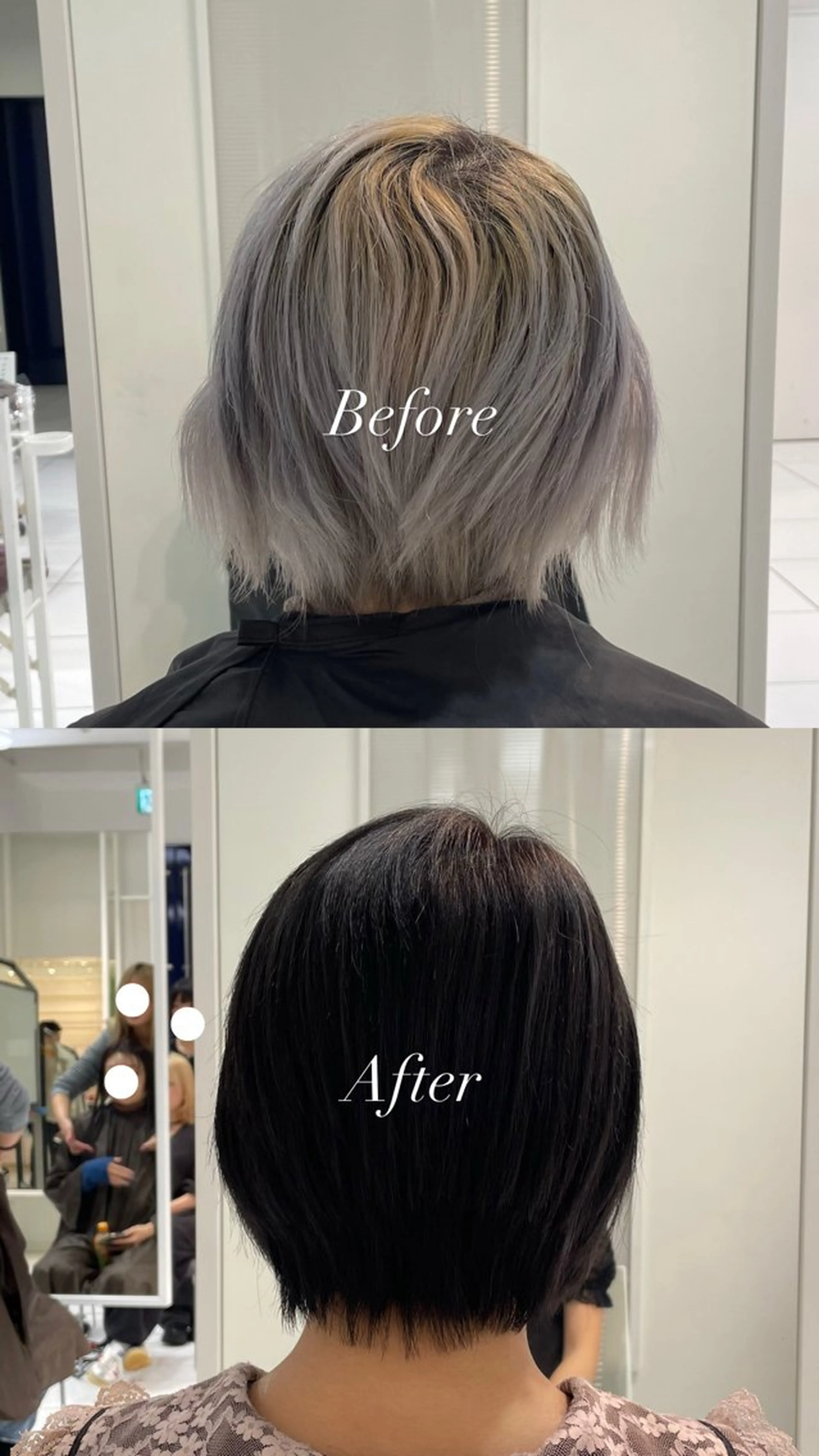 ショート カラー ハイトーンカラー Ayu🩶 パーマモデル募集中のヘアスタイル