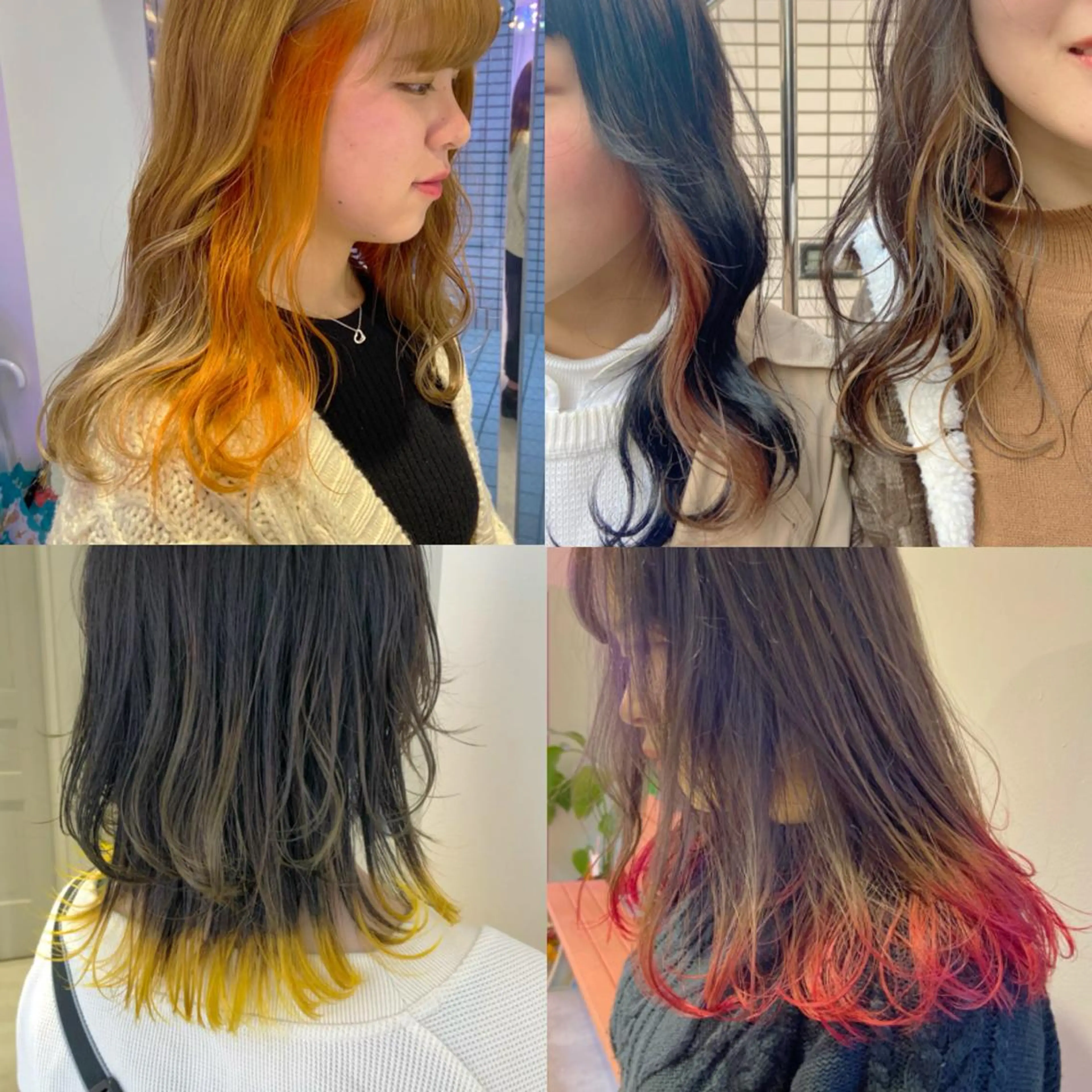 セミロング カラー ヘアアレンジ イヤリングカラー 天神レイヤーカット No.1💖マユカのヘアスタイル