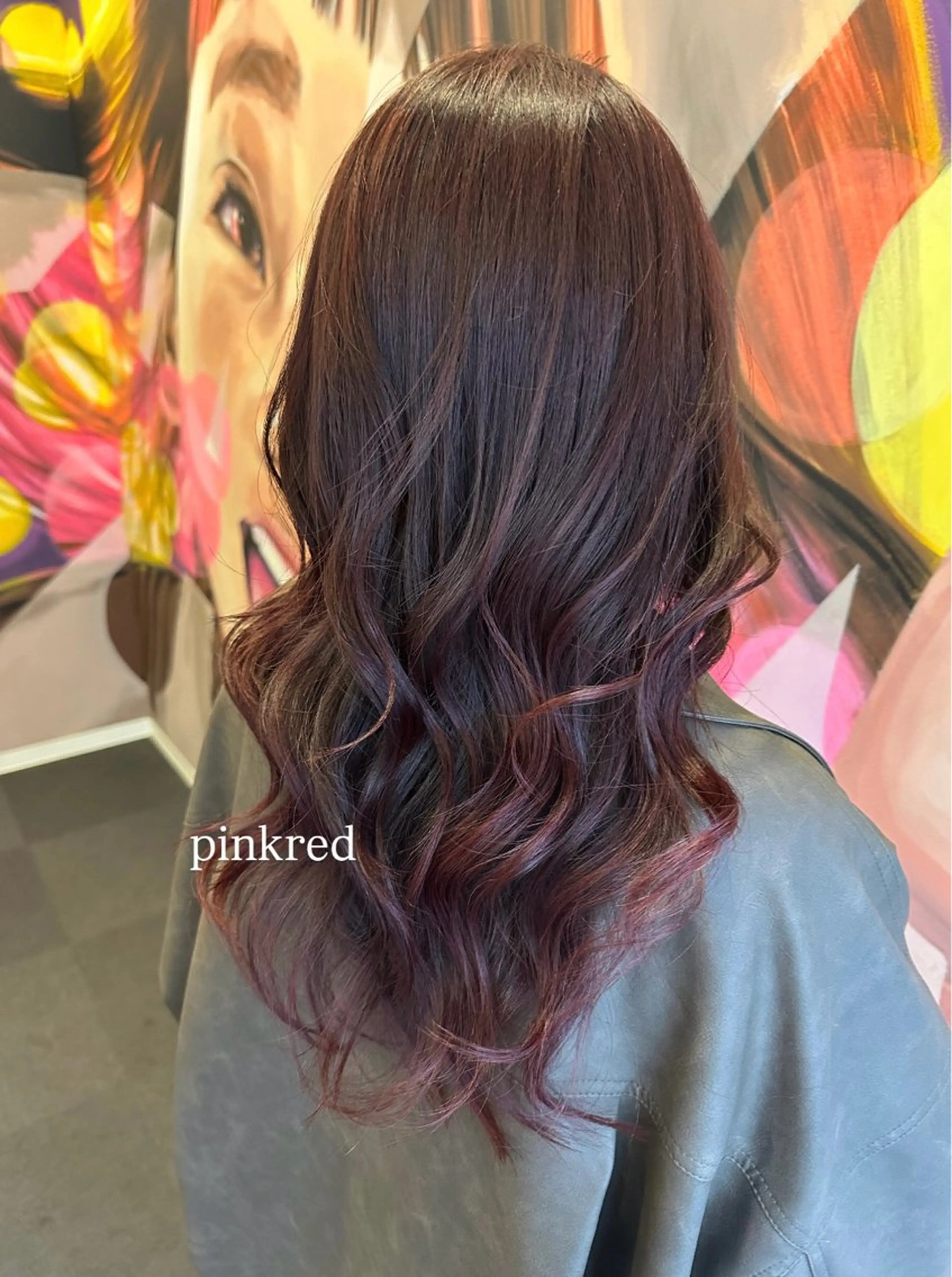 セミロング カラー ブリーチ ダブルカラー ブリーチなしカラー レッドカラー カット ヘアカラー 🇰🇷韓国ｽﾀｲﾙ ﾚｲﾔｰ/ayanaのヘアスタイル