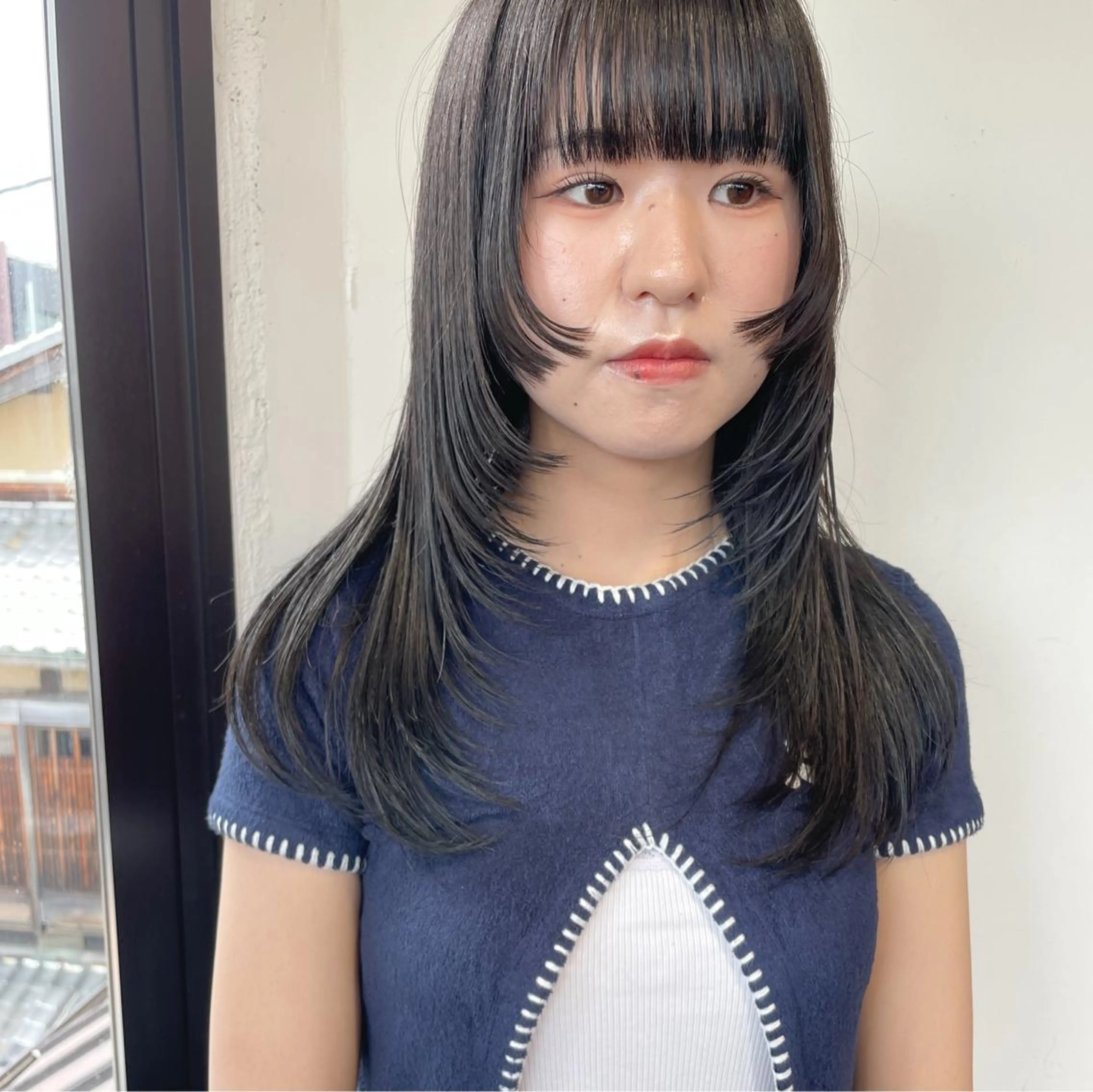 ロング カラー ロングレイヤー レイヤーカット ロング 似合わせヘア🤍 面田法子のヘアスタイル