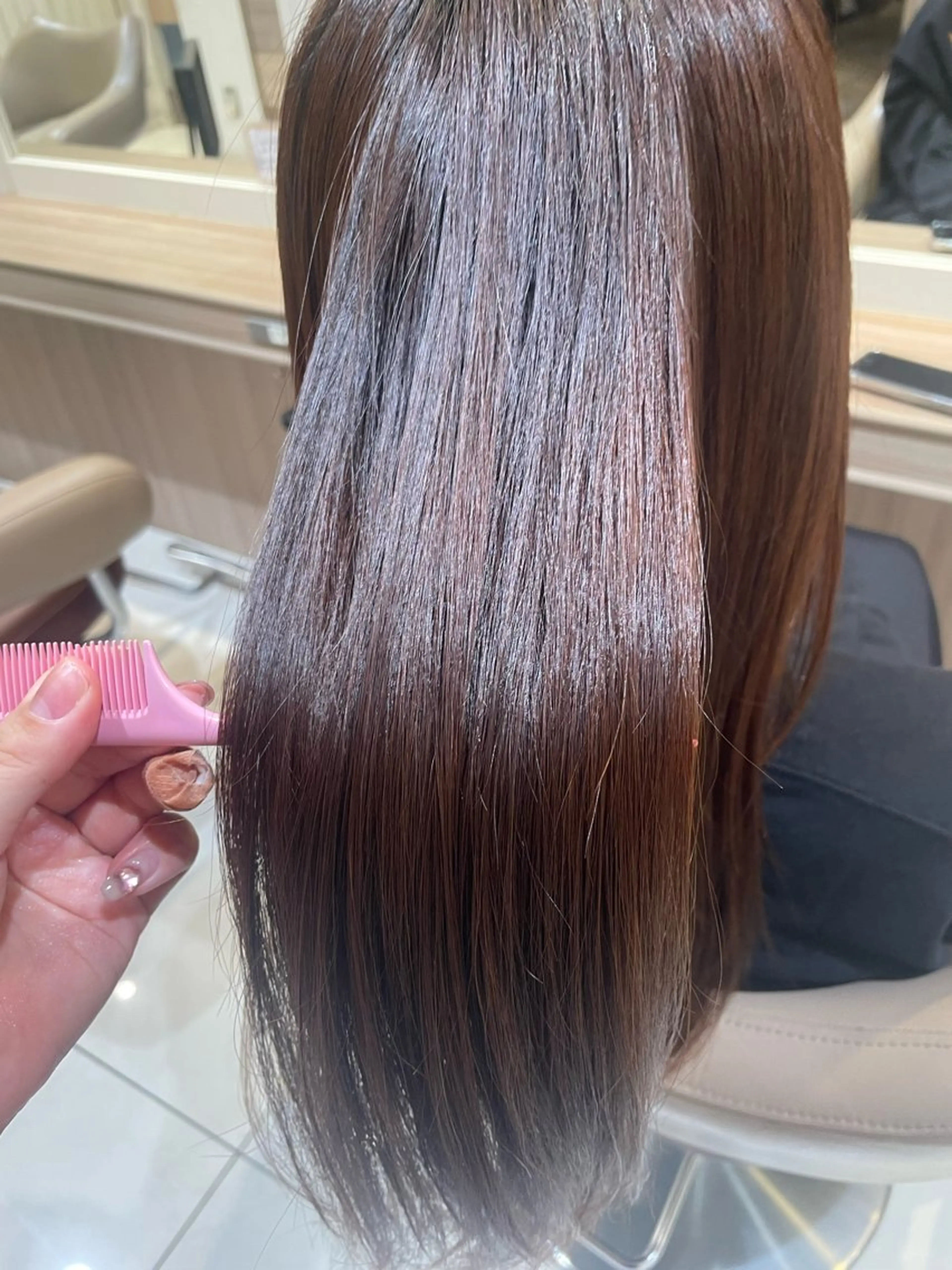 ロング パーマ カット 縮毛矯正 トリートメント 韓国ヘアメイク🎀/ 縮毛矯正✨山本媛香のヘアスタイル