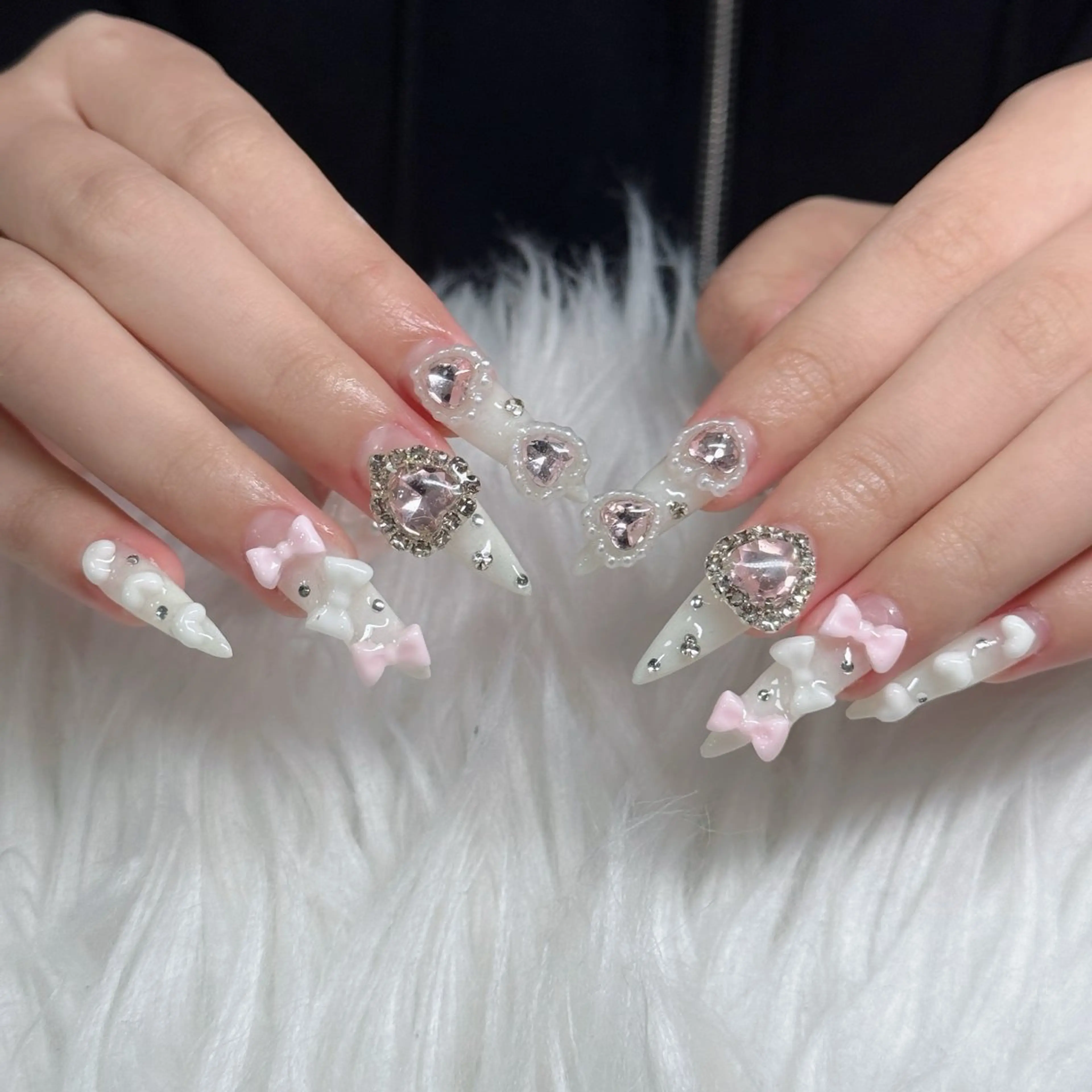 ネイル フットネイル フレンチネイル グラデーション 韓国ネイル ロングネイル ハンドネイル Hani Nail Salonのネイルデザイン