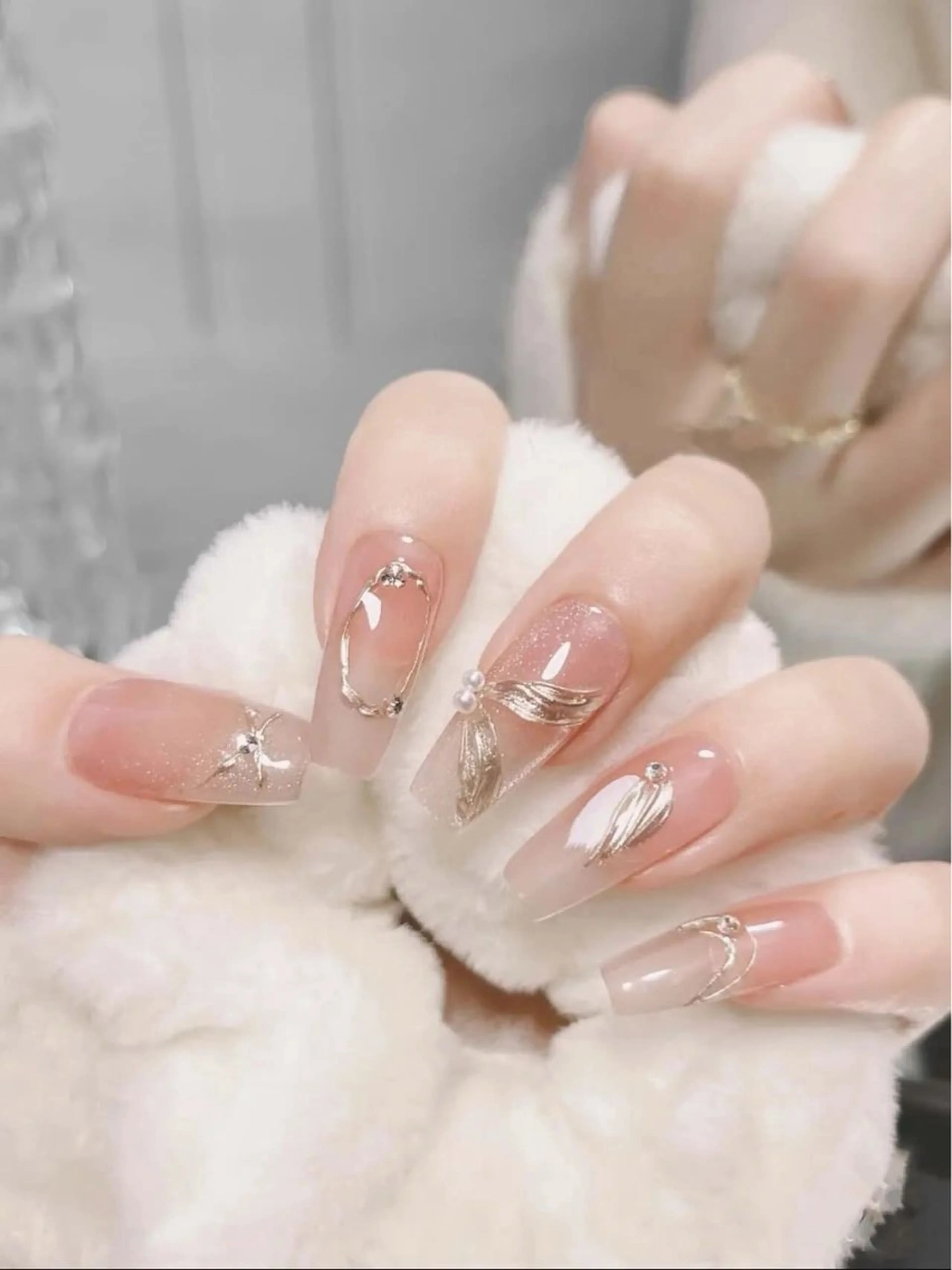 ネイル アートネイル オーロラネイル ブルー チークネイル フットネイル ハンドネイル NAILS168 新大久保店のネイルデザイン