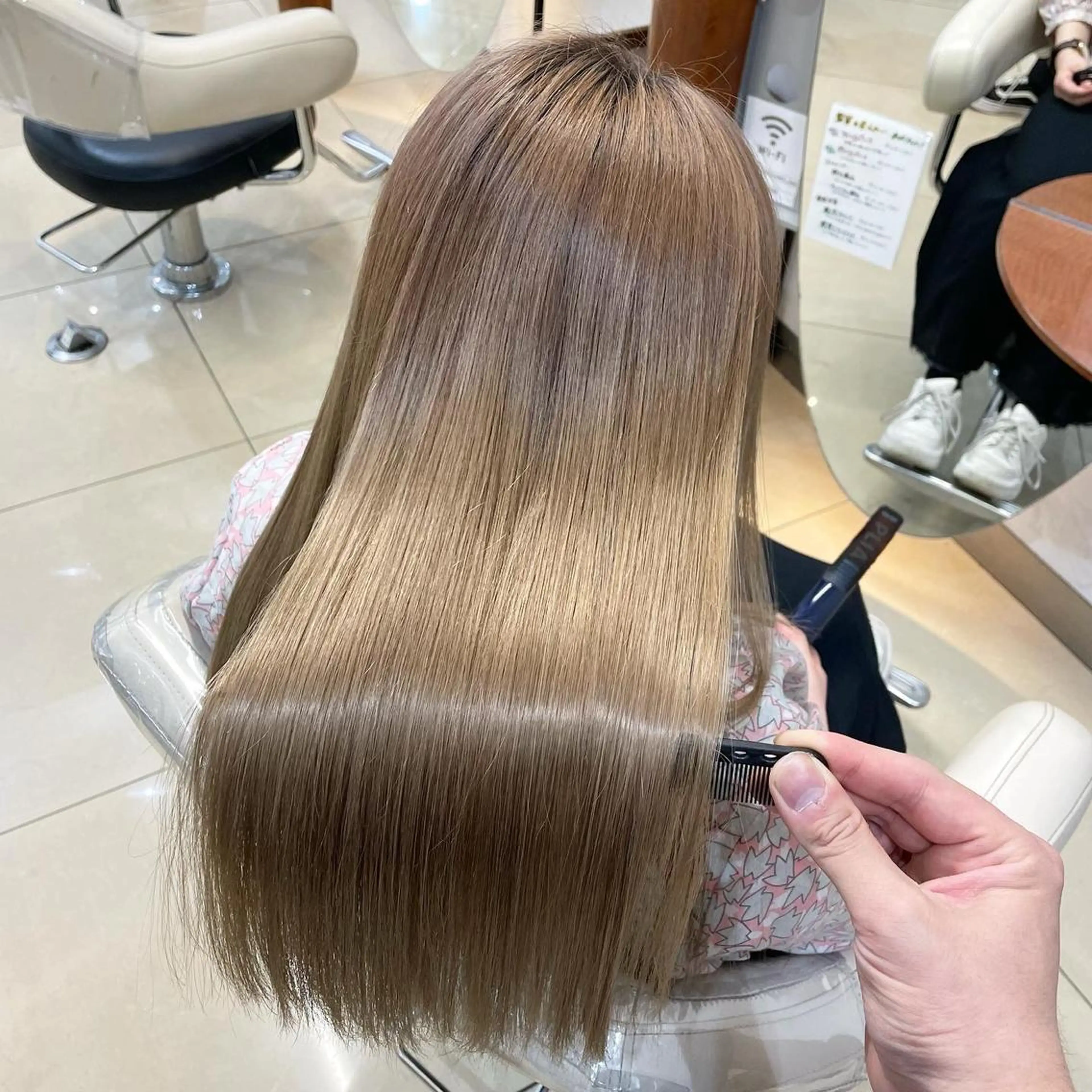 ロング パーマ 縮毛矯正/髪質改善 /韓国風　山川春輝のヘアスタイル