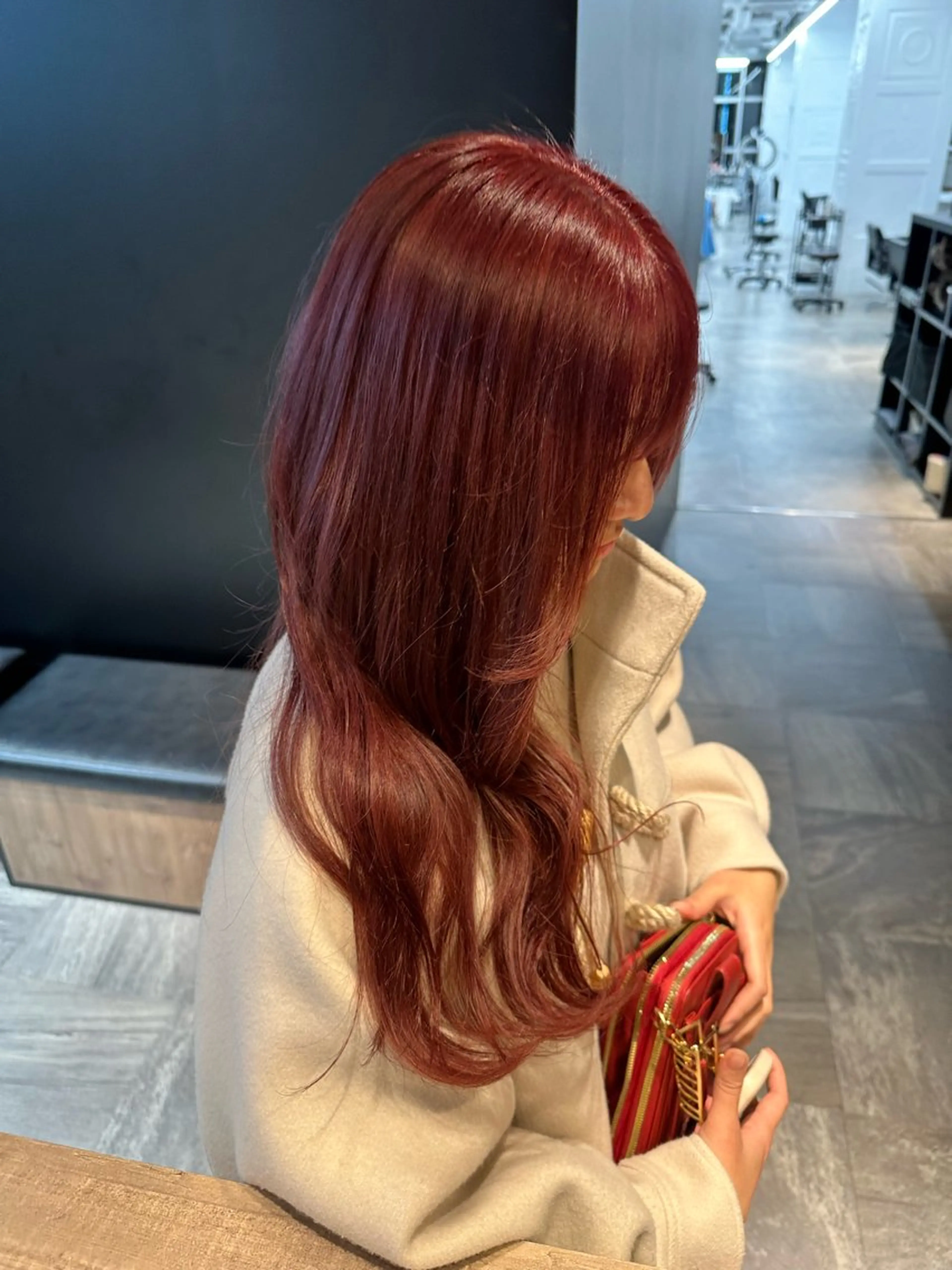 ロング カラー 顔まわりカット/艶髪 カラー✨けいとのヘアスタイル