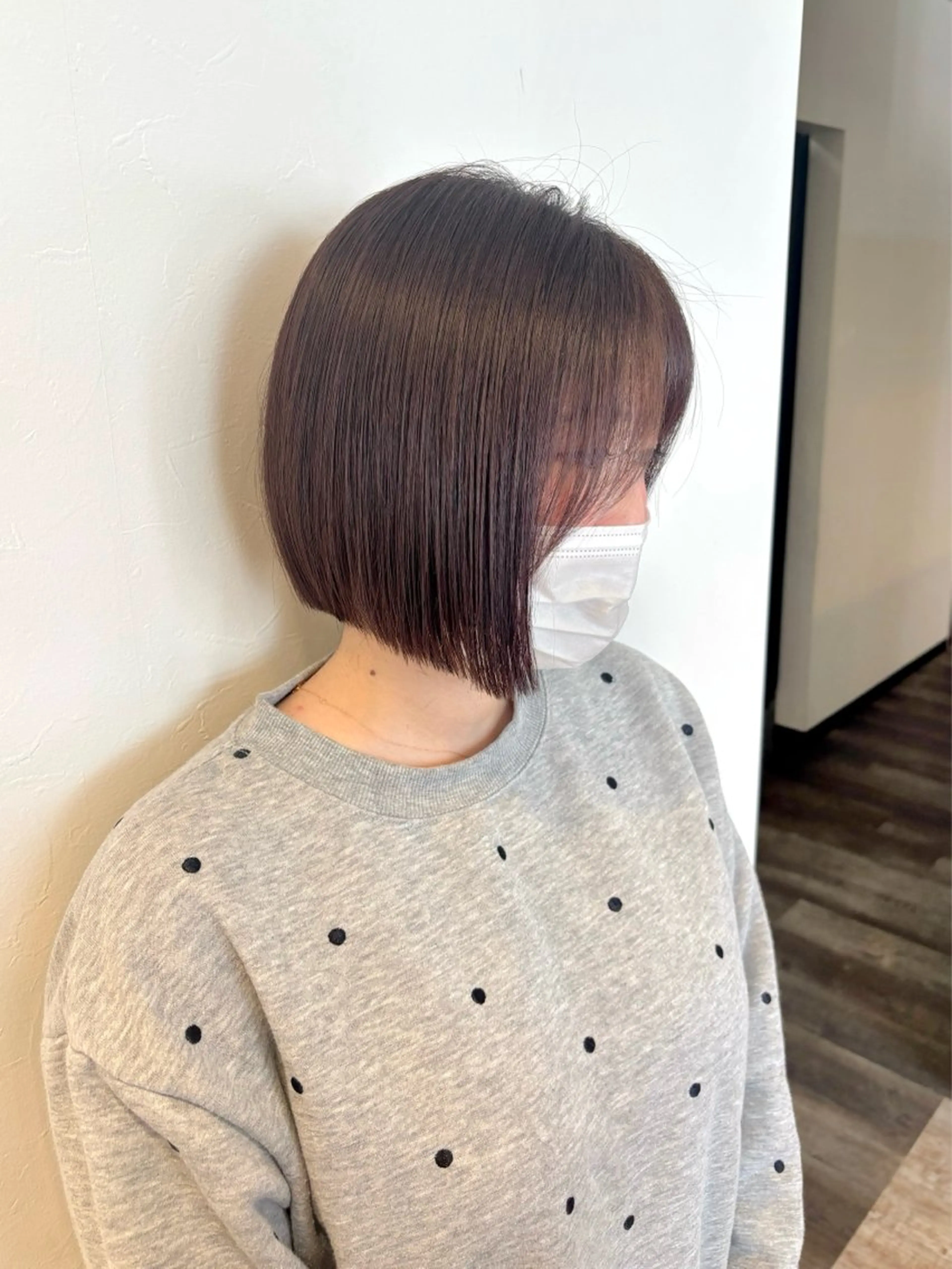 ミディアム カット ヘアカラー 勝田 沙耶のヘアスタイル