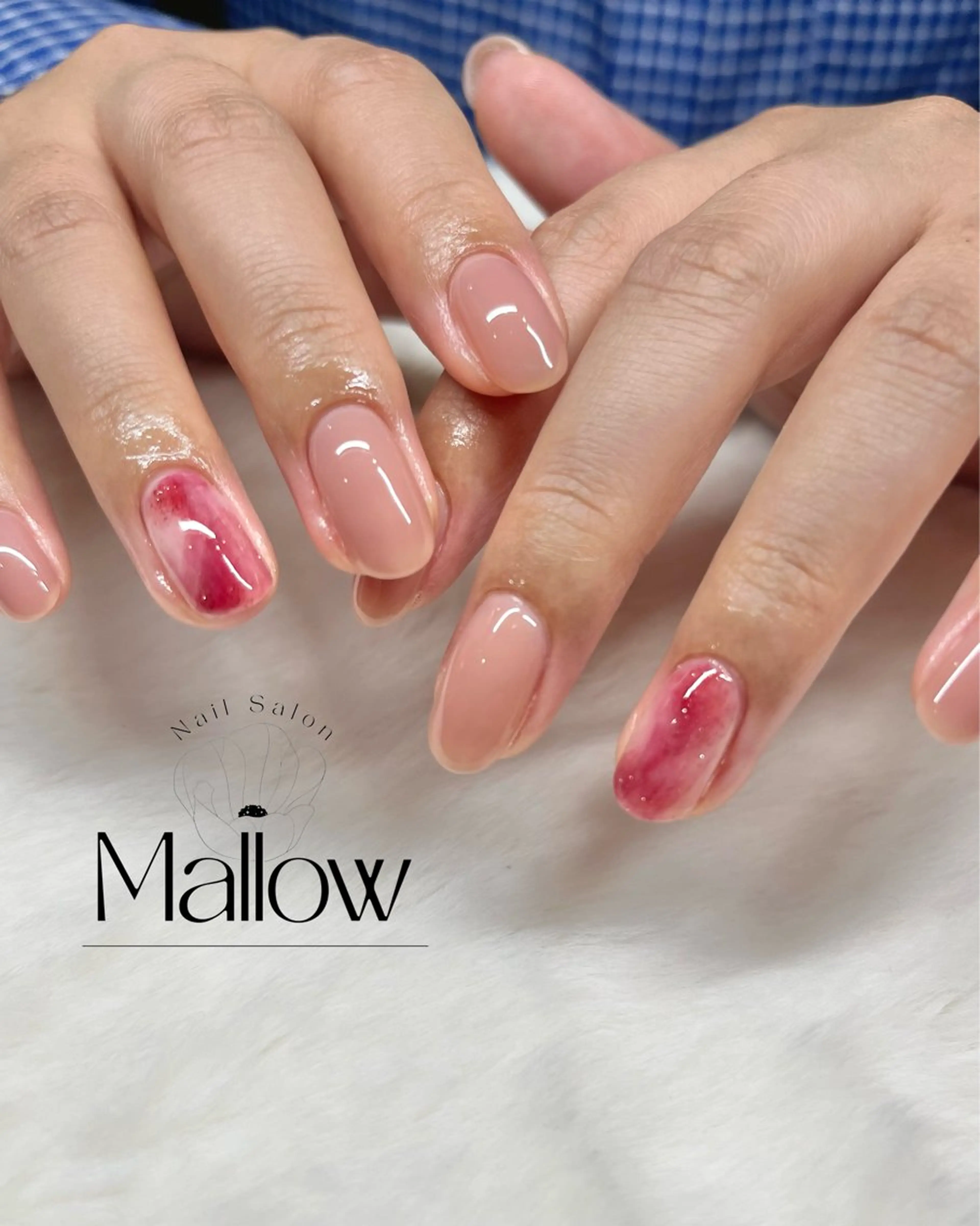 ネイル シンプルネイル ハンドネイル Mallow nailのネイルデザイン