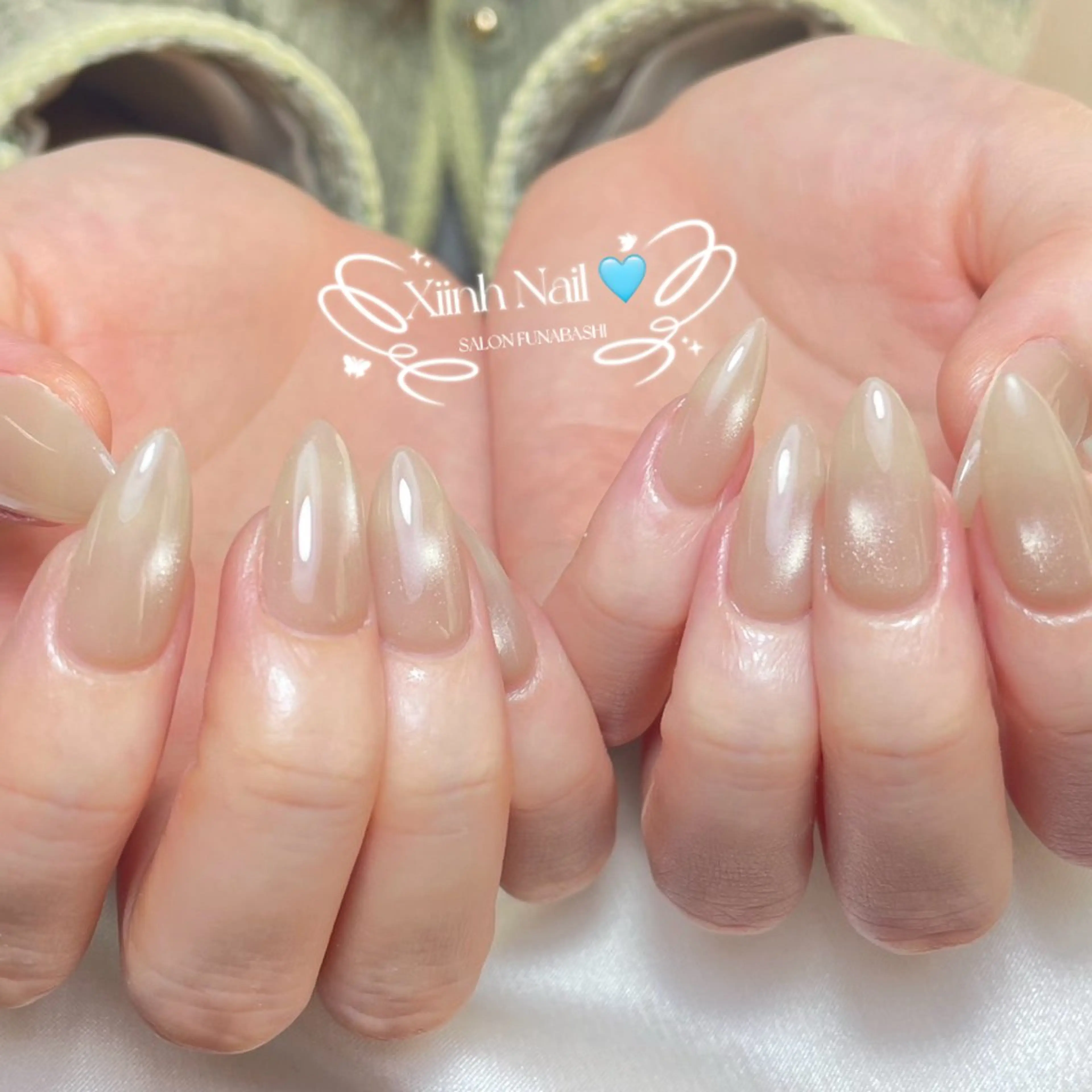 ネイル チークネイル 桜ネイル 長さ出し フットネイル ジェルネイル ハンドネイル XIINH NAIL SALONのネイルデザイン