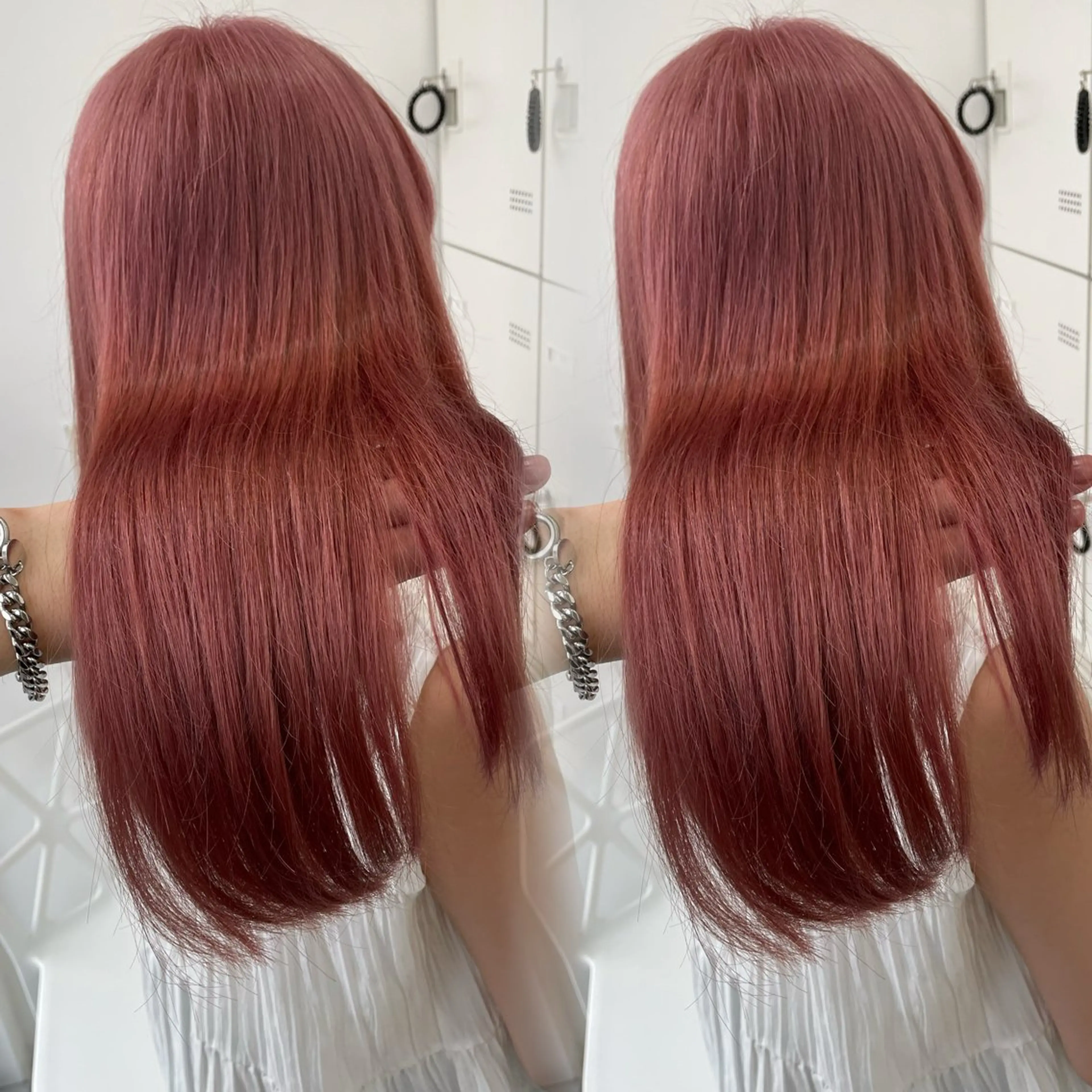 セミロング カラー ブリーチ デザインカラー ハイトーンカラー カット ヘアカラー トリートメント 髪質改善/美髪矯正 艶髪/Takutoのヘアスタイル