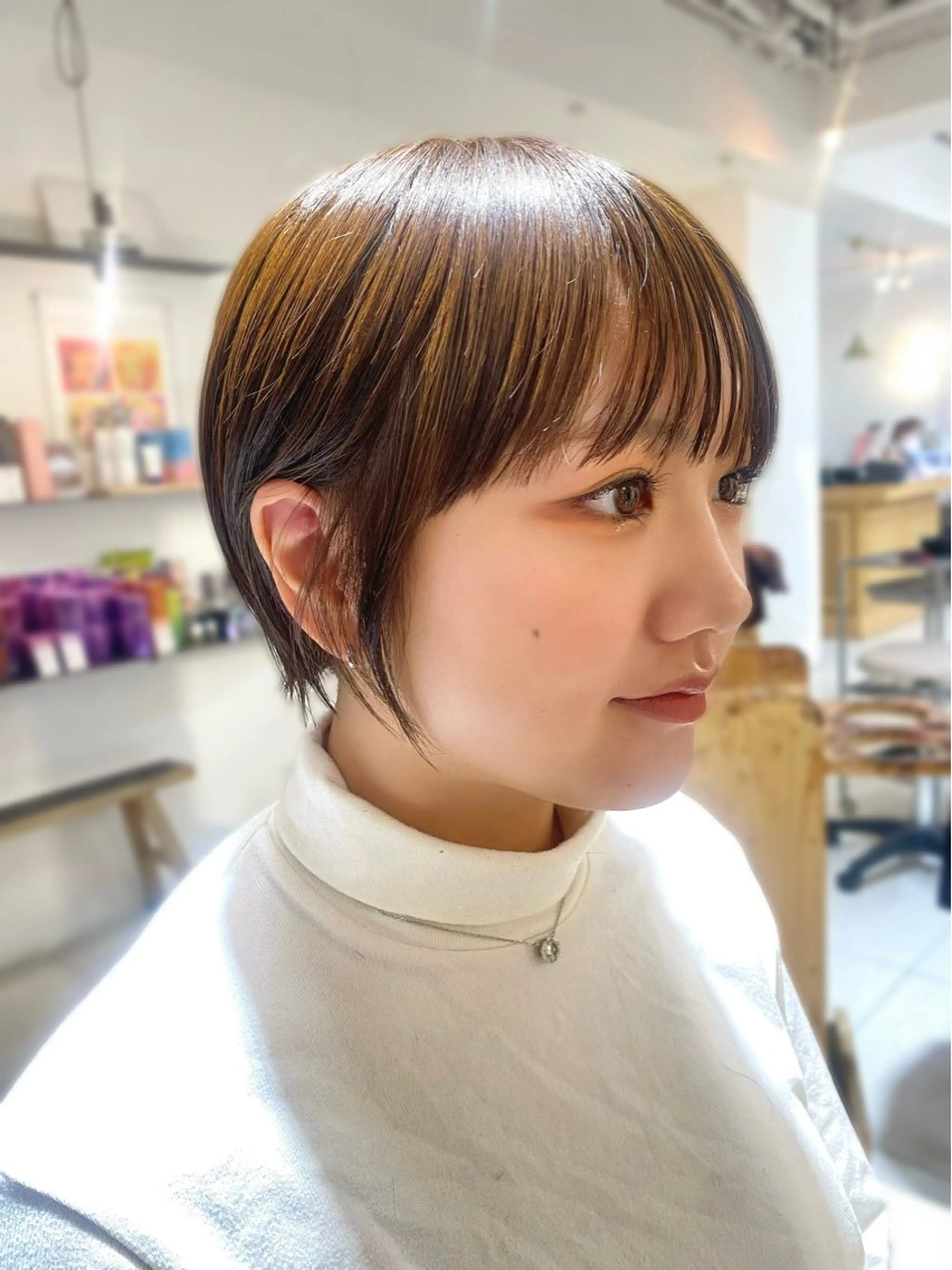 ショート カラー カット ヘアカラー トリートメント 安永 涼のヘアスタイル