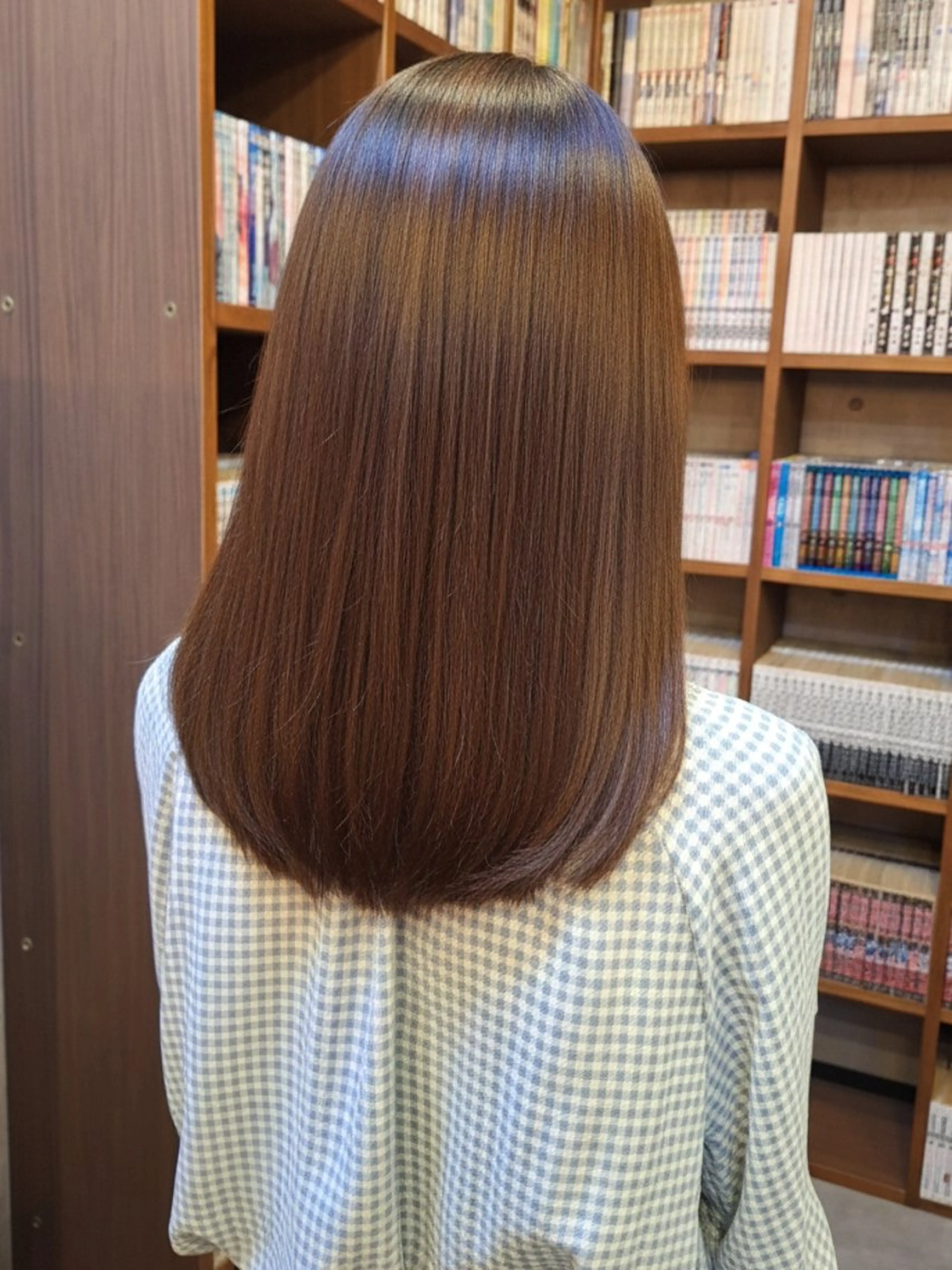 ワンカラー+2ステップトリートメント+ご希望で前髪カットの写真