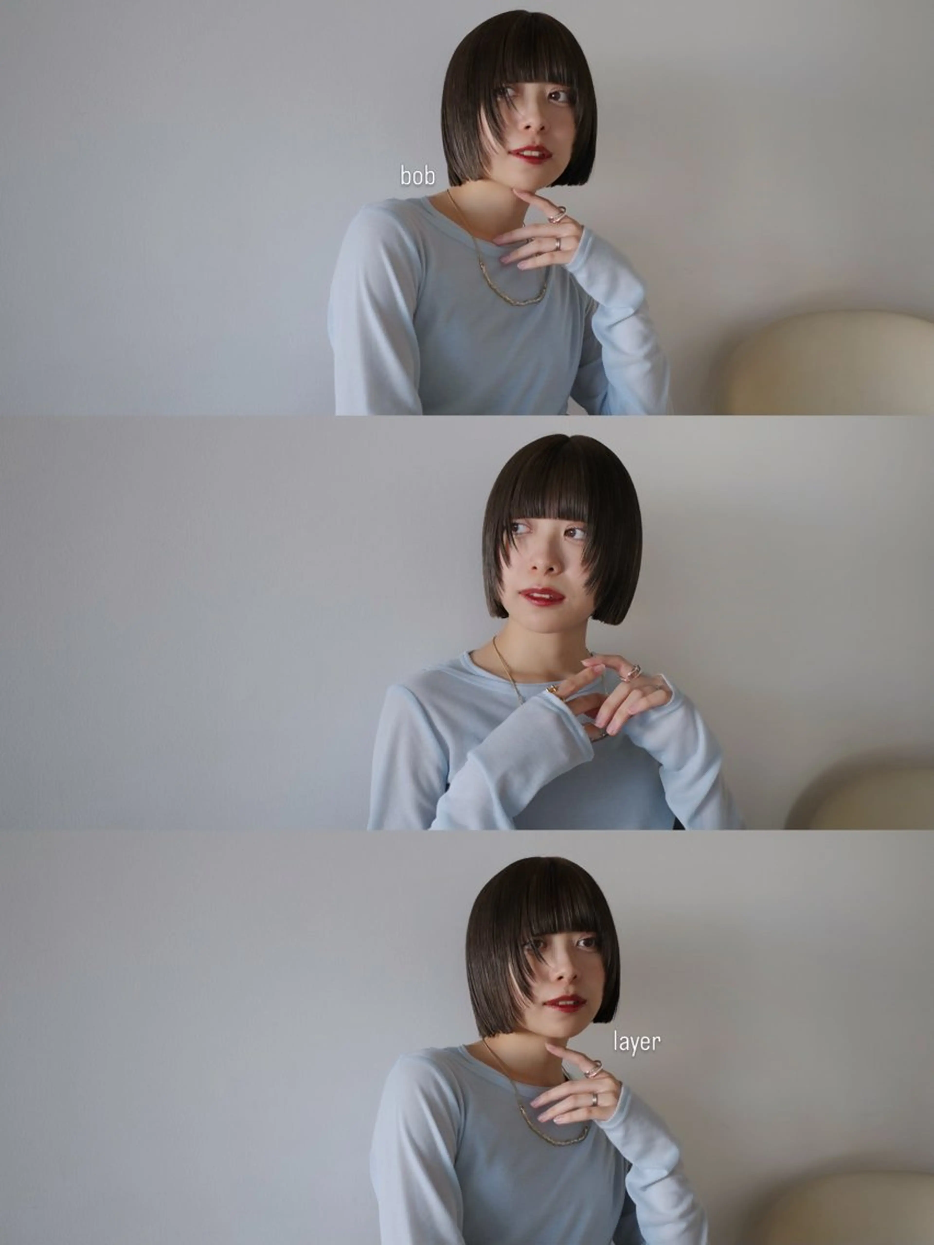 ミディアム ボブ レイヤーカット カット ヘアカラー トリートメント fithue ボブ〻kotonoのヘアスタイル