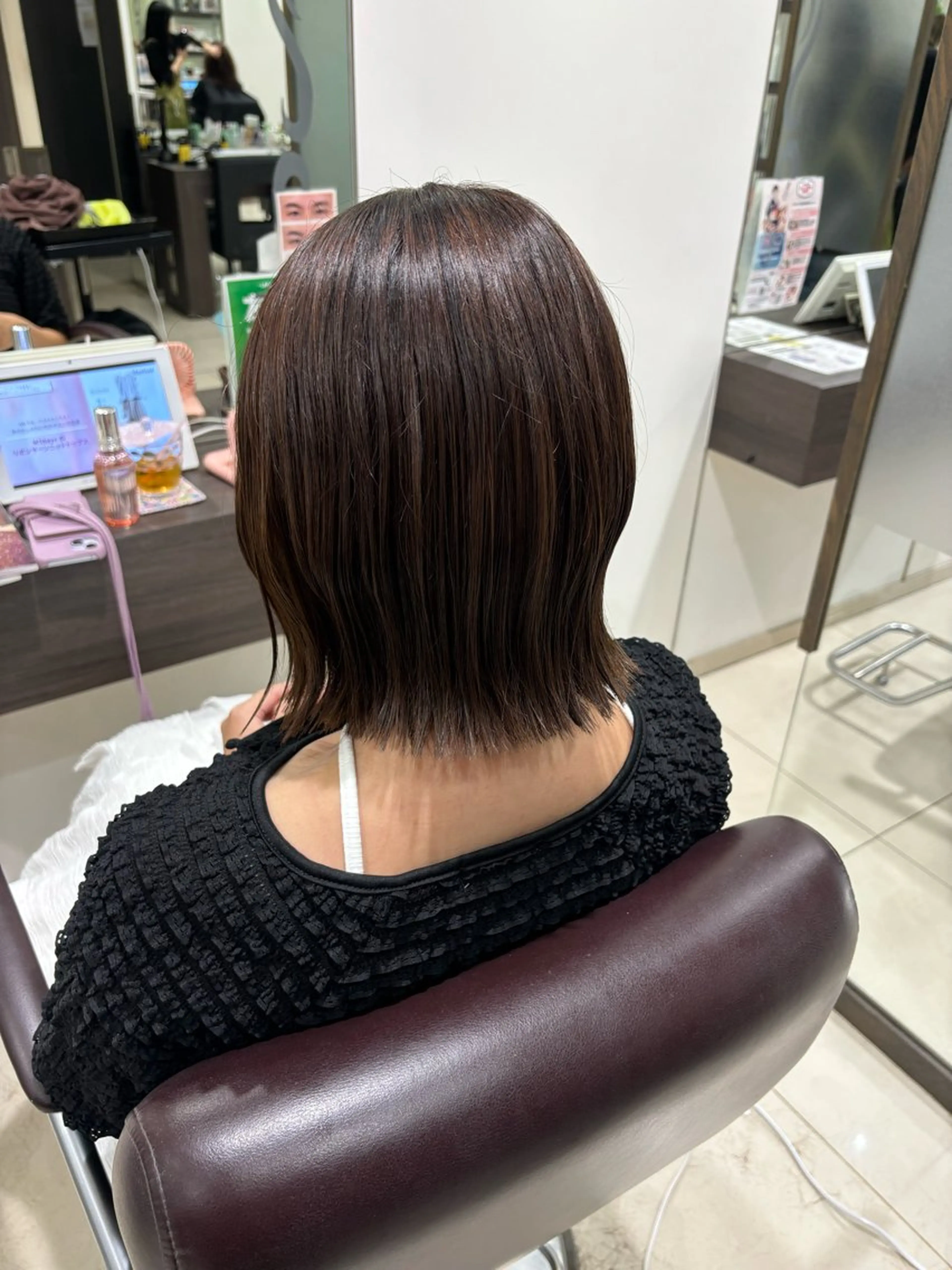 ミディアム ボブ カット トリートメント ぷつっとボブ/ちゅる ピンク/mika☆のヘアスタイル