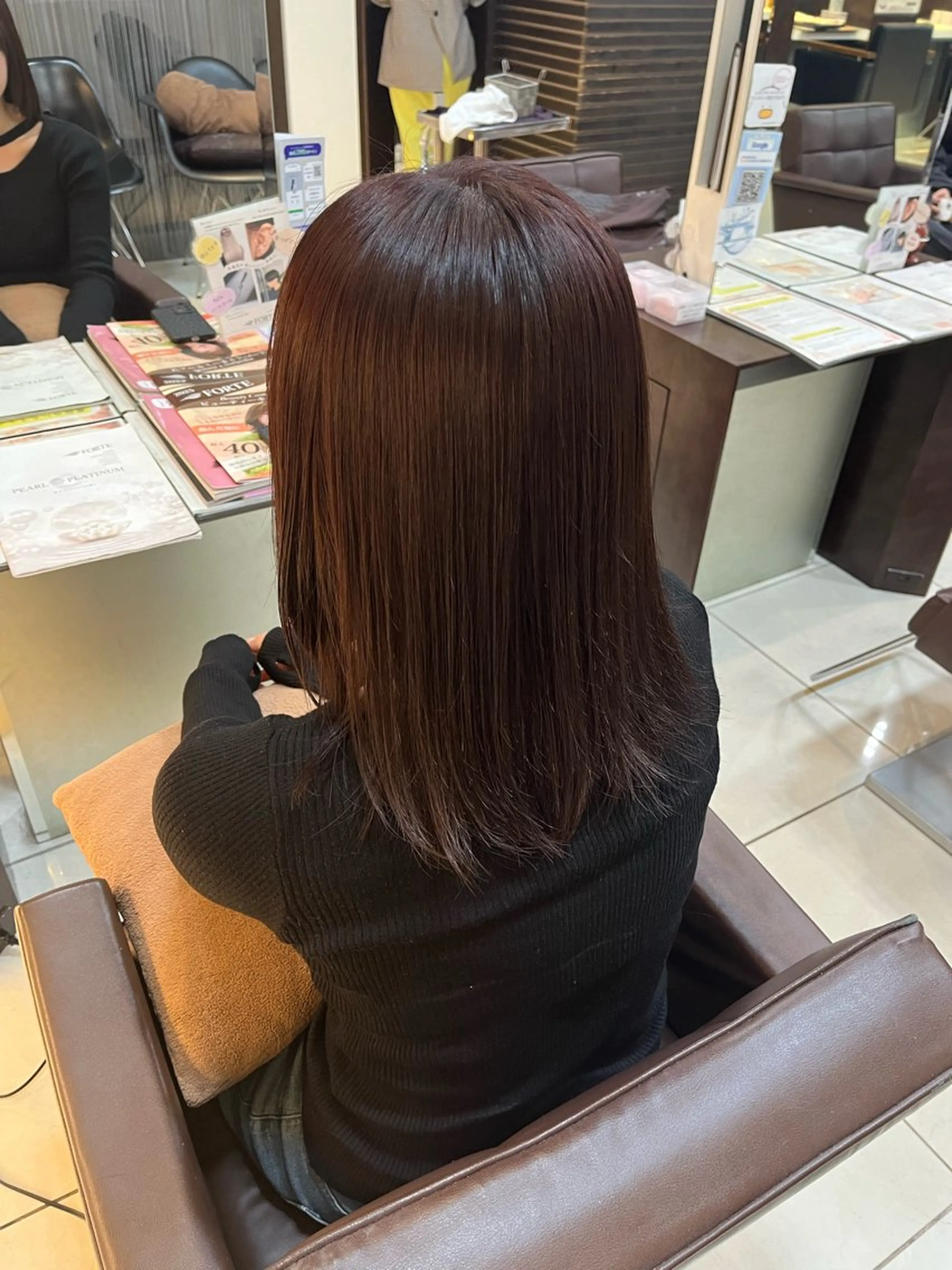 セミロング カラー カシス 透明感カラー ピンクカラー 髪質改善 トリートメント カラーモデル募集中 🎀ピンク　みき🎀のヘアスタイル