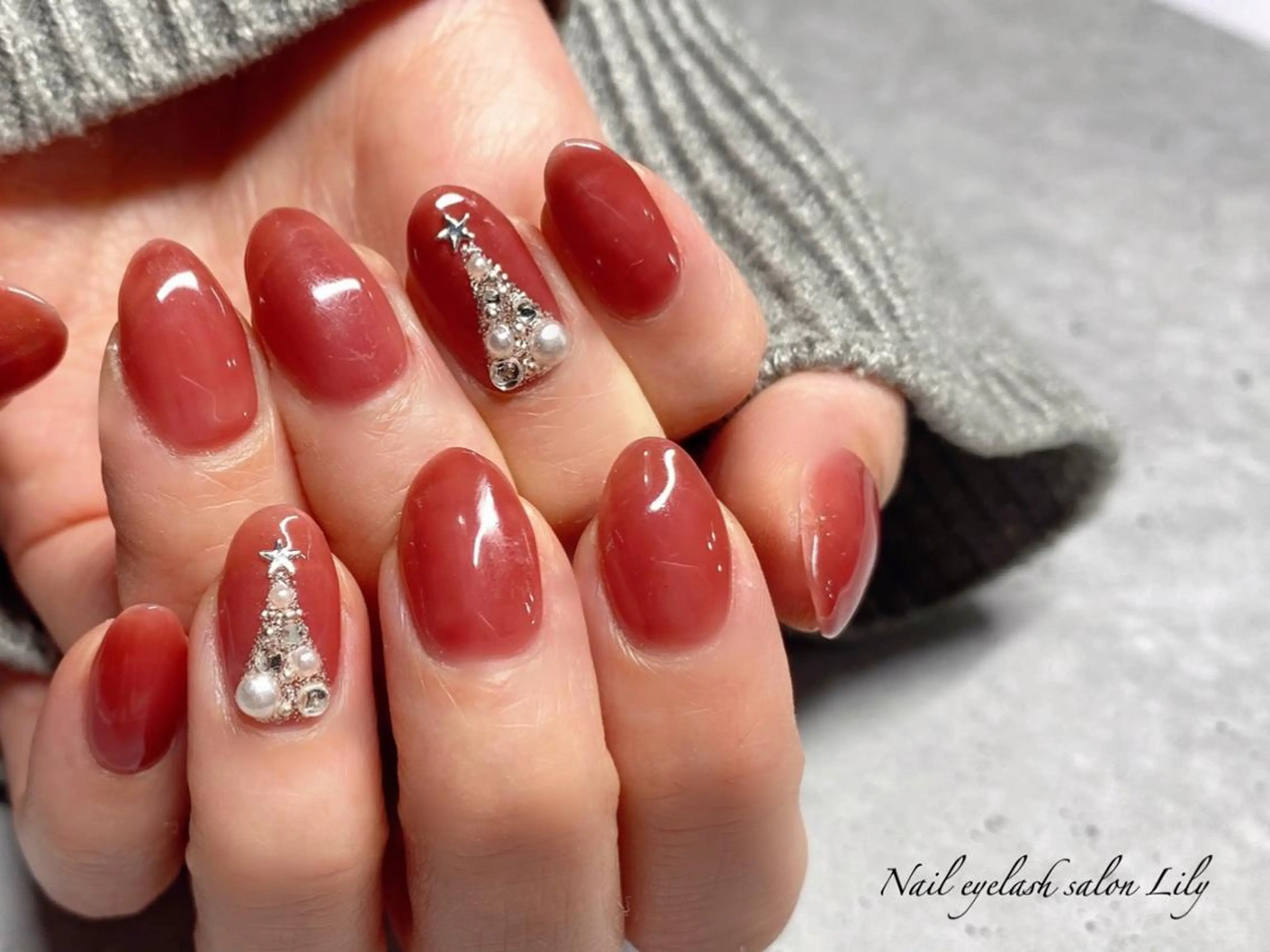 ネイル ジェルネイル 冬ネイル クリスマス nail Lilyのネイルデザイン