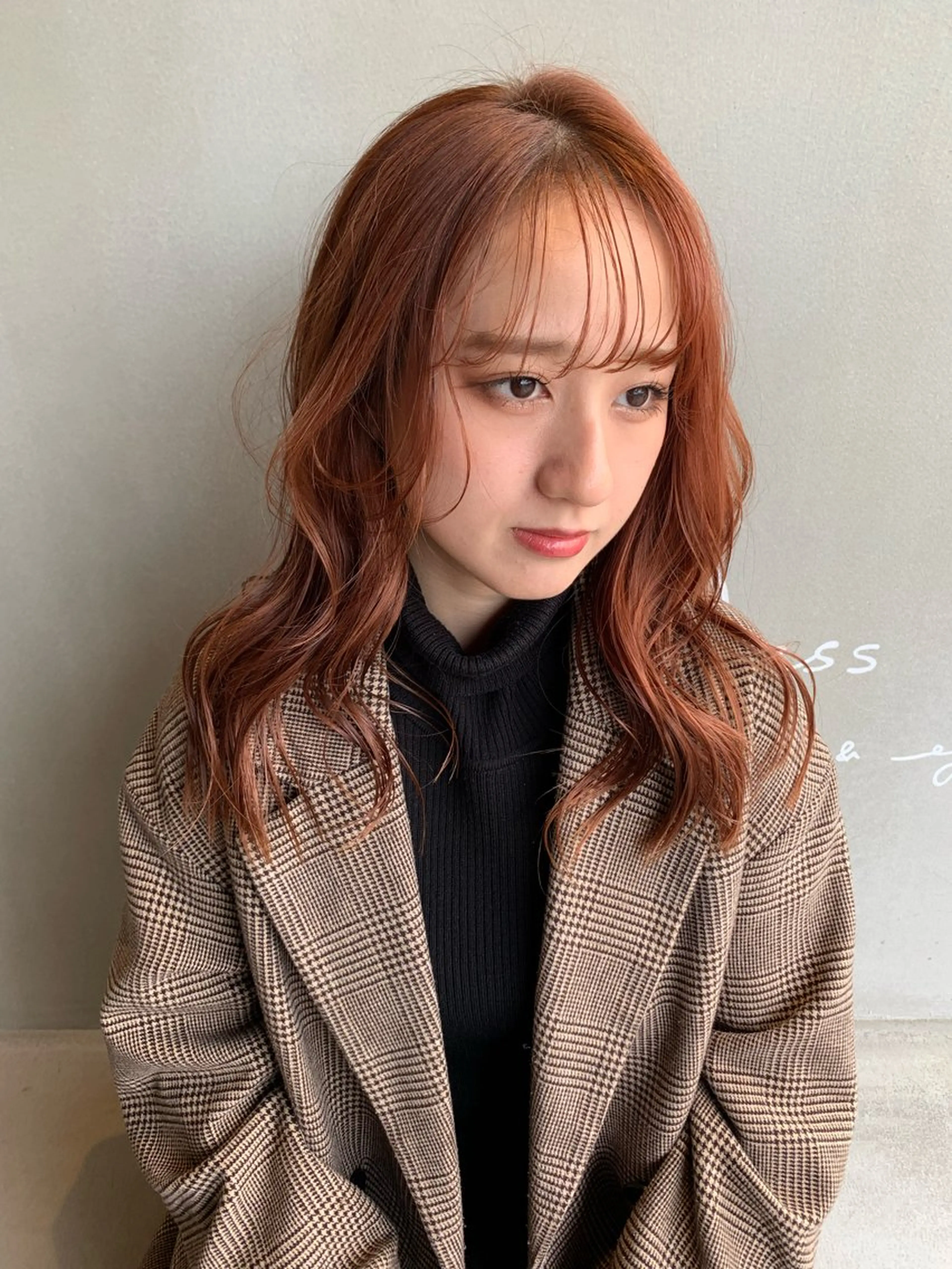 セミロング カラー ヘアカラー ブリーチ/アレンジ 天満/chihiroのヘアスタイル