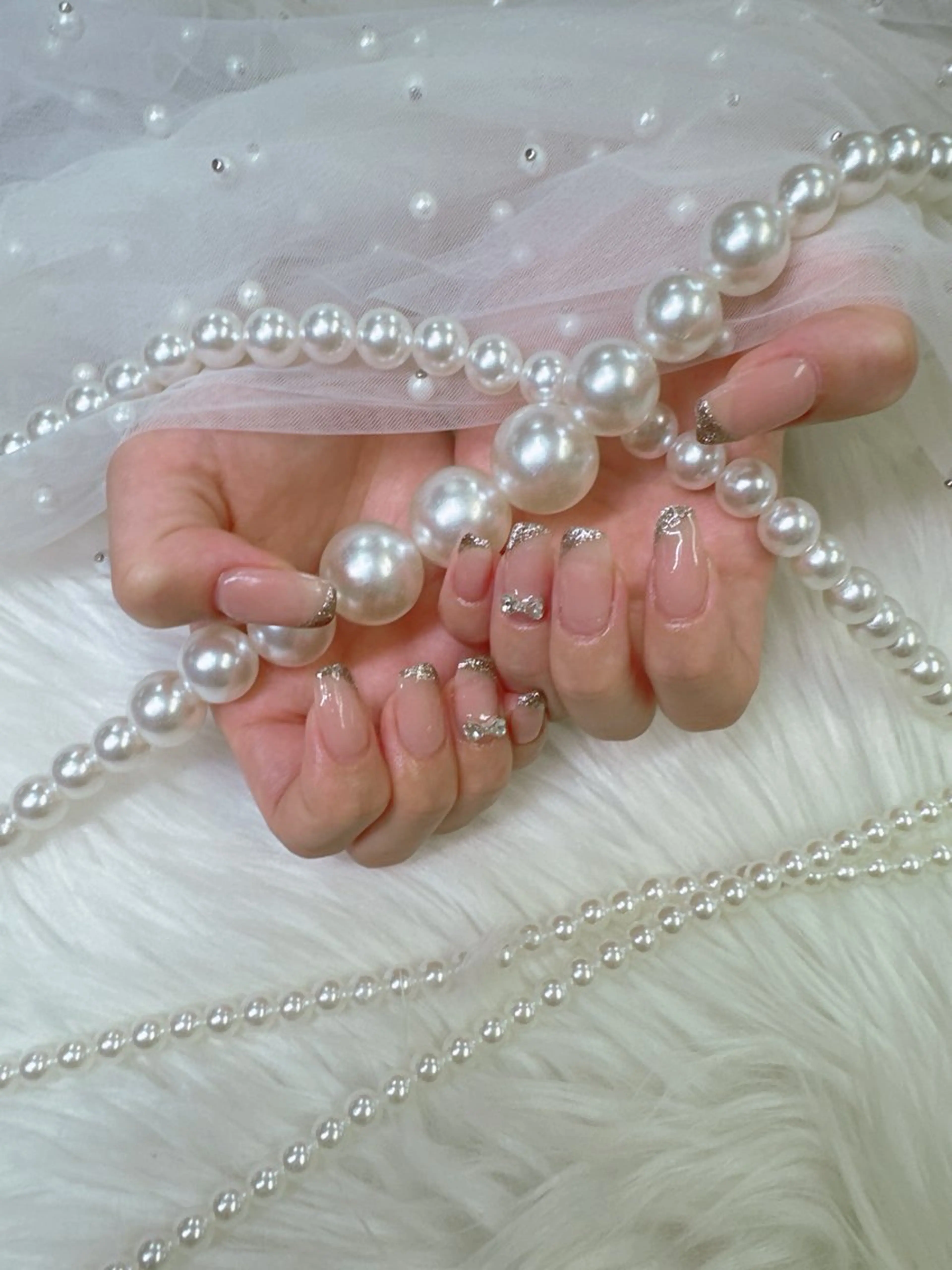 ネイル アートネイル べっ甲ネイル ボルドー チークネイル フレンチネイル ハンドネイル Queeens nailのネイルデザイン