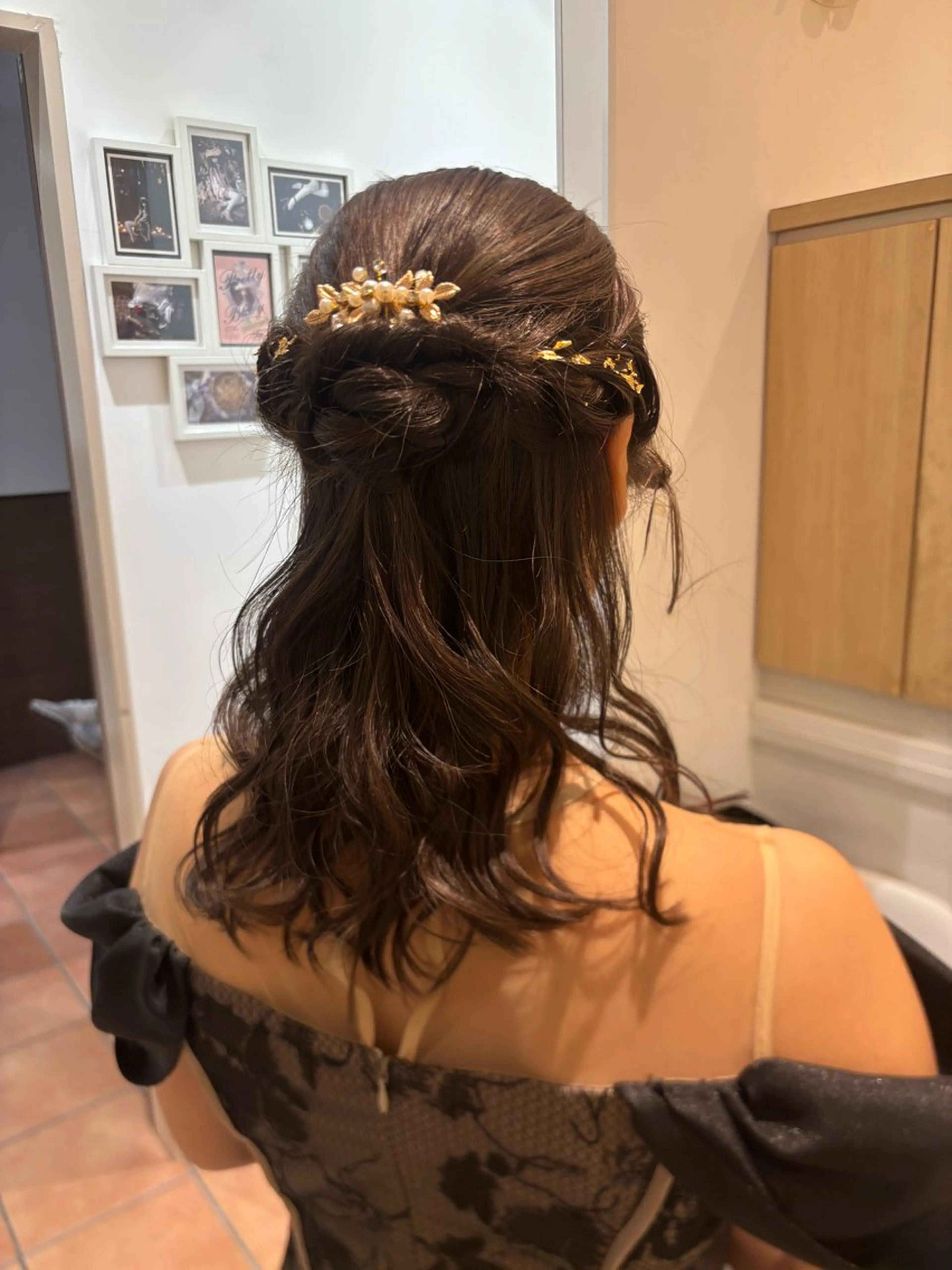 セミロング ヘアアレンジ ヘアセット ミドウチ アヤカのヘアスタイル