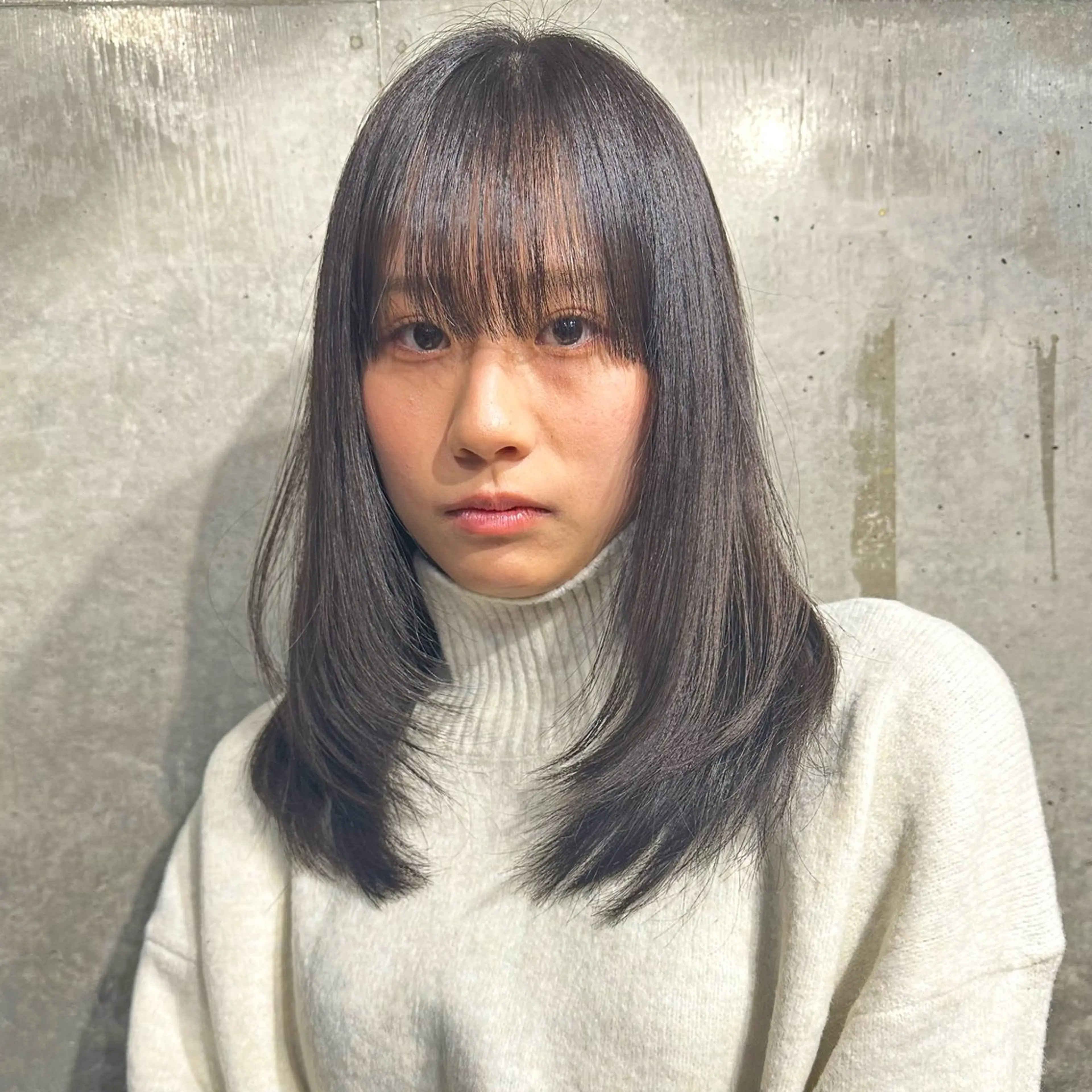 セミロング カラー ダークグレー レイヤーカット DAIKIベージュ 🍂レイヤーカットのヘアスタイル