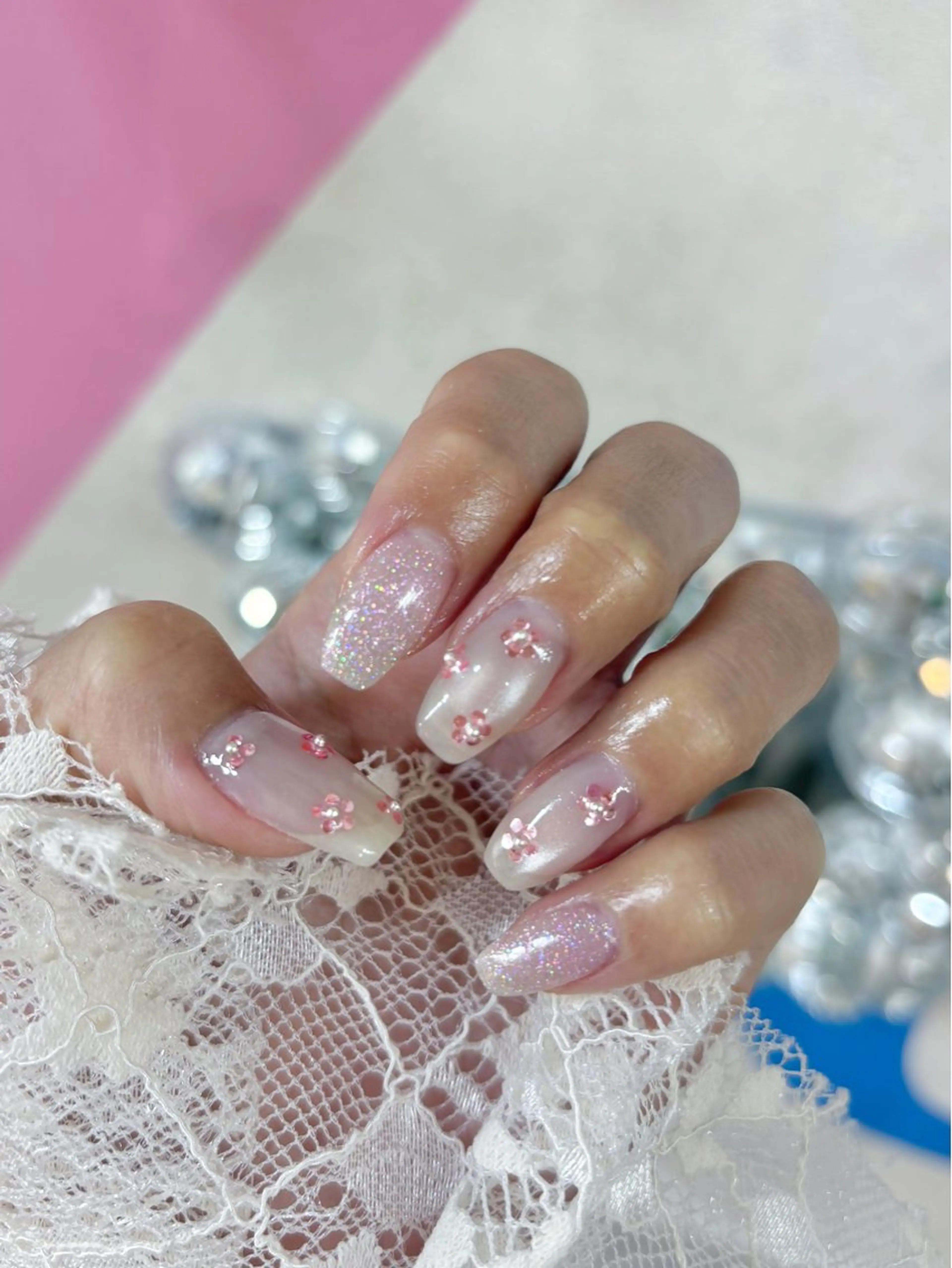 先着1名限定🌸トレンド春ネイル🌸ウォーターケア♡⃜パラジェル使用⚠️注意事項必読の写真