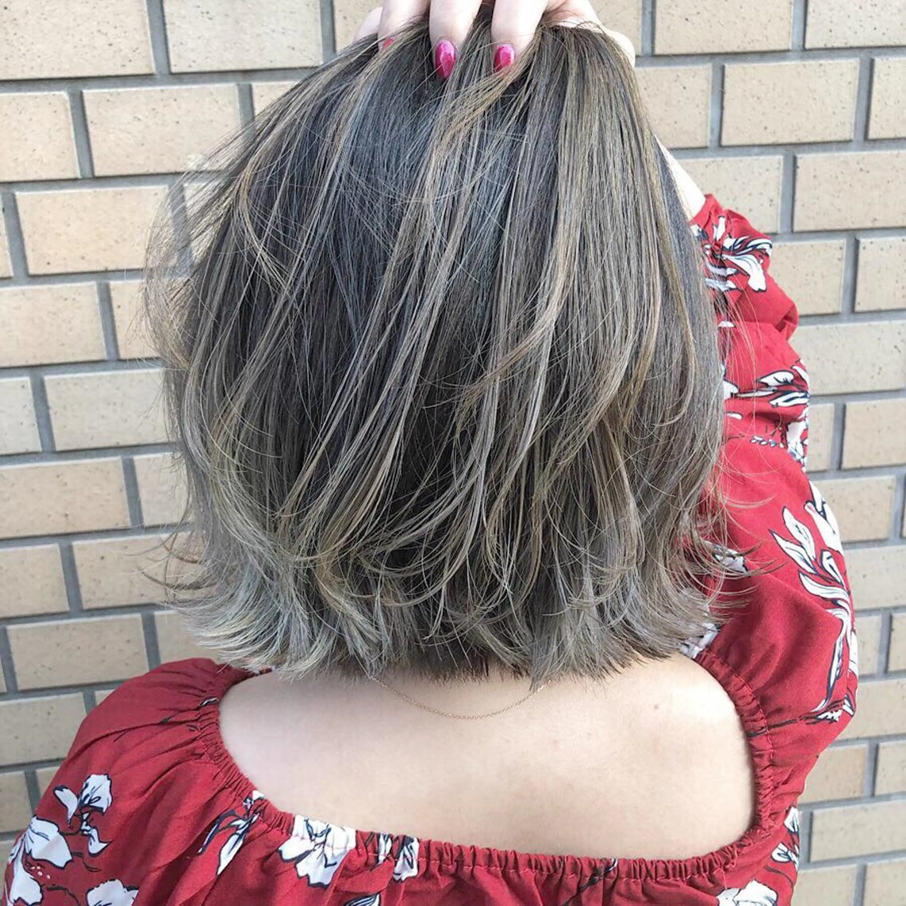 ミディアム カラー バレイヤージュ レイヤーカット ヘアカラー 【PD VISEO】 GENKIのヘアスタイル