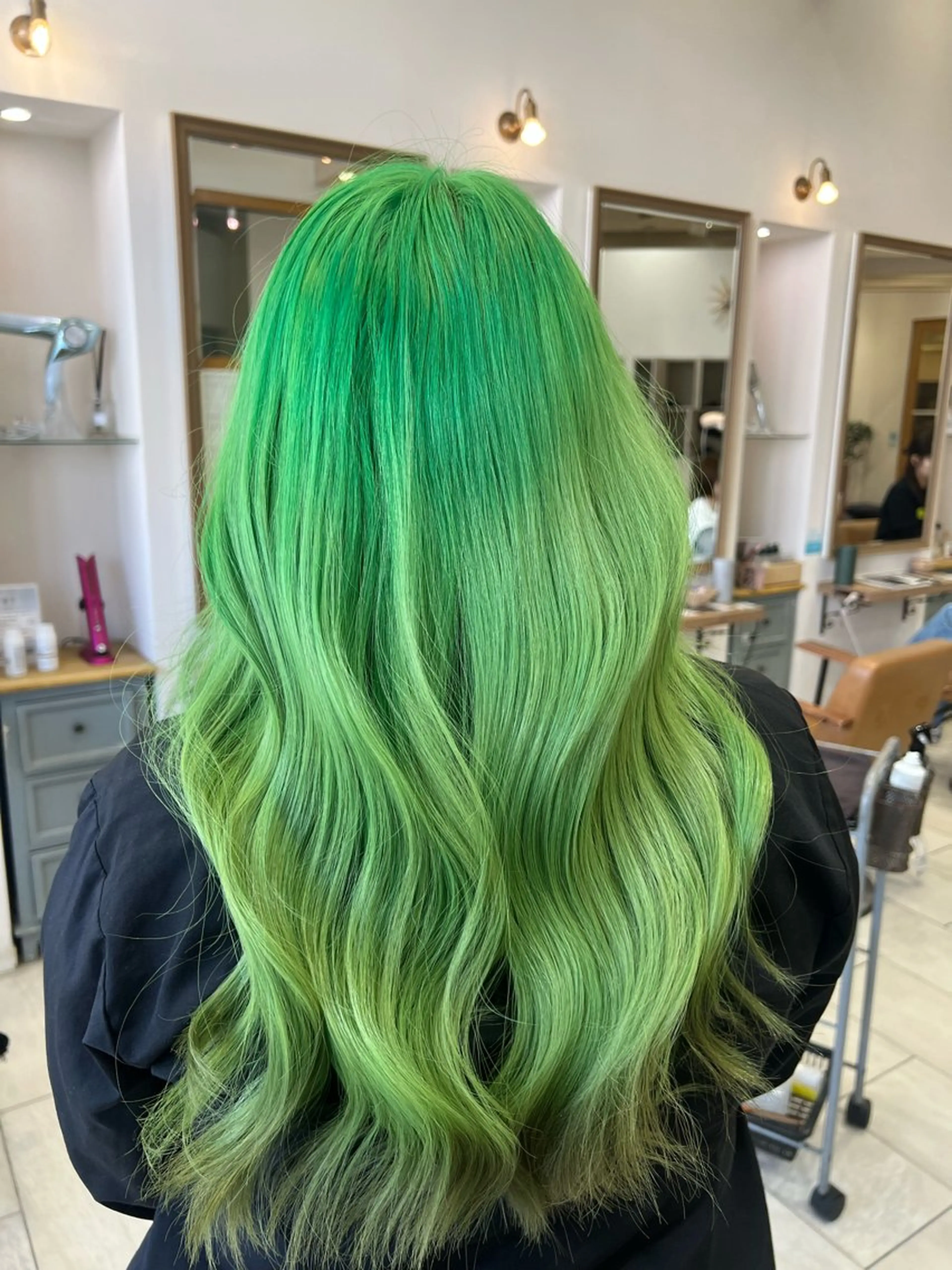ロング カラー ミント ミントグリーン ヘアカラー トリートメント ハイトーン特化🫧 Yuseiのヘアスタイル