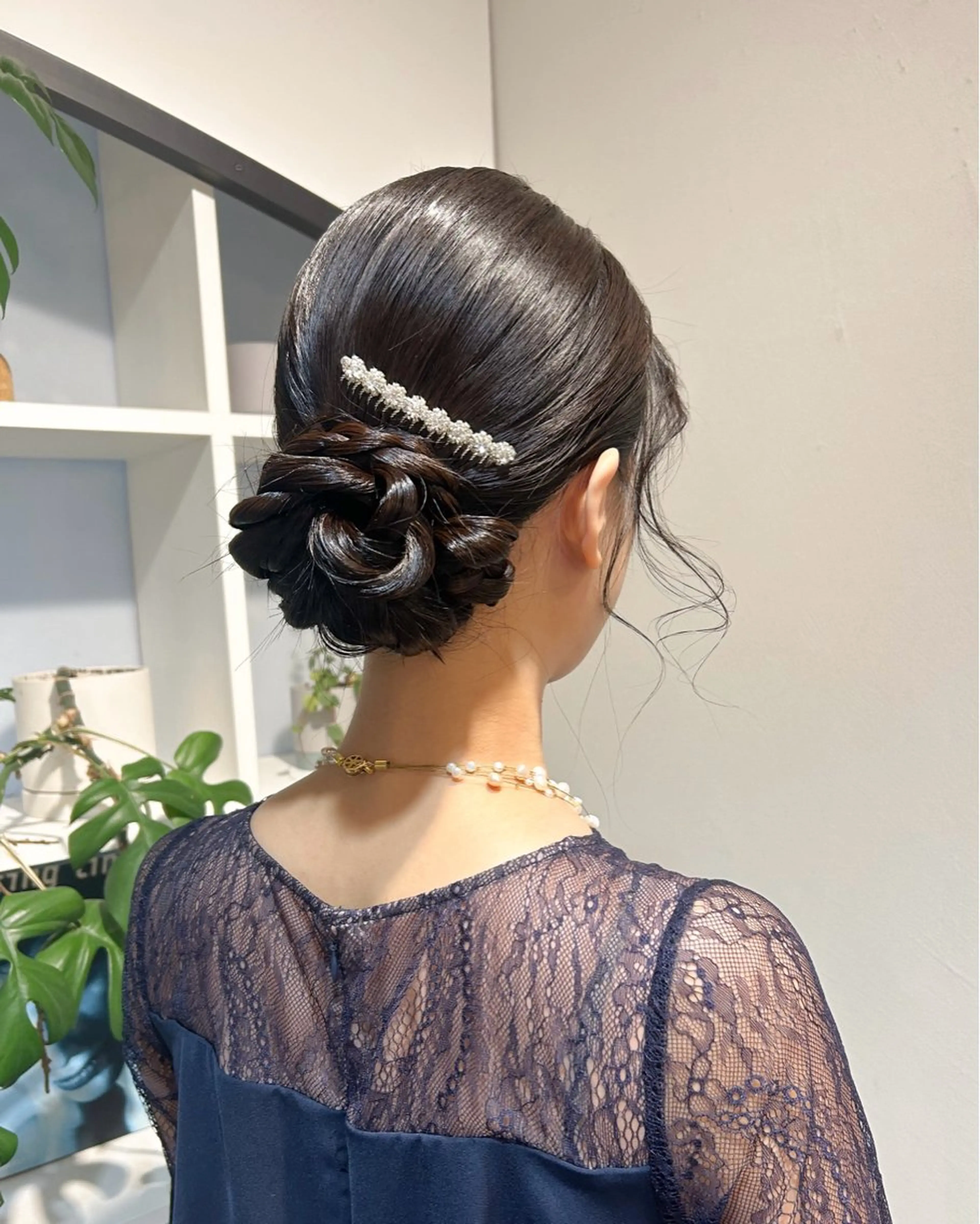 セミロング ヘアアレンジ ヘアセット アレンジ/新宿 透明感カラー/ヤノのヘアスタイル