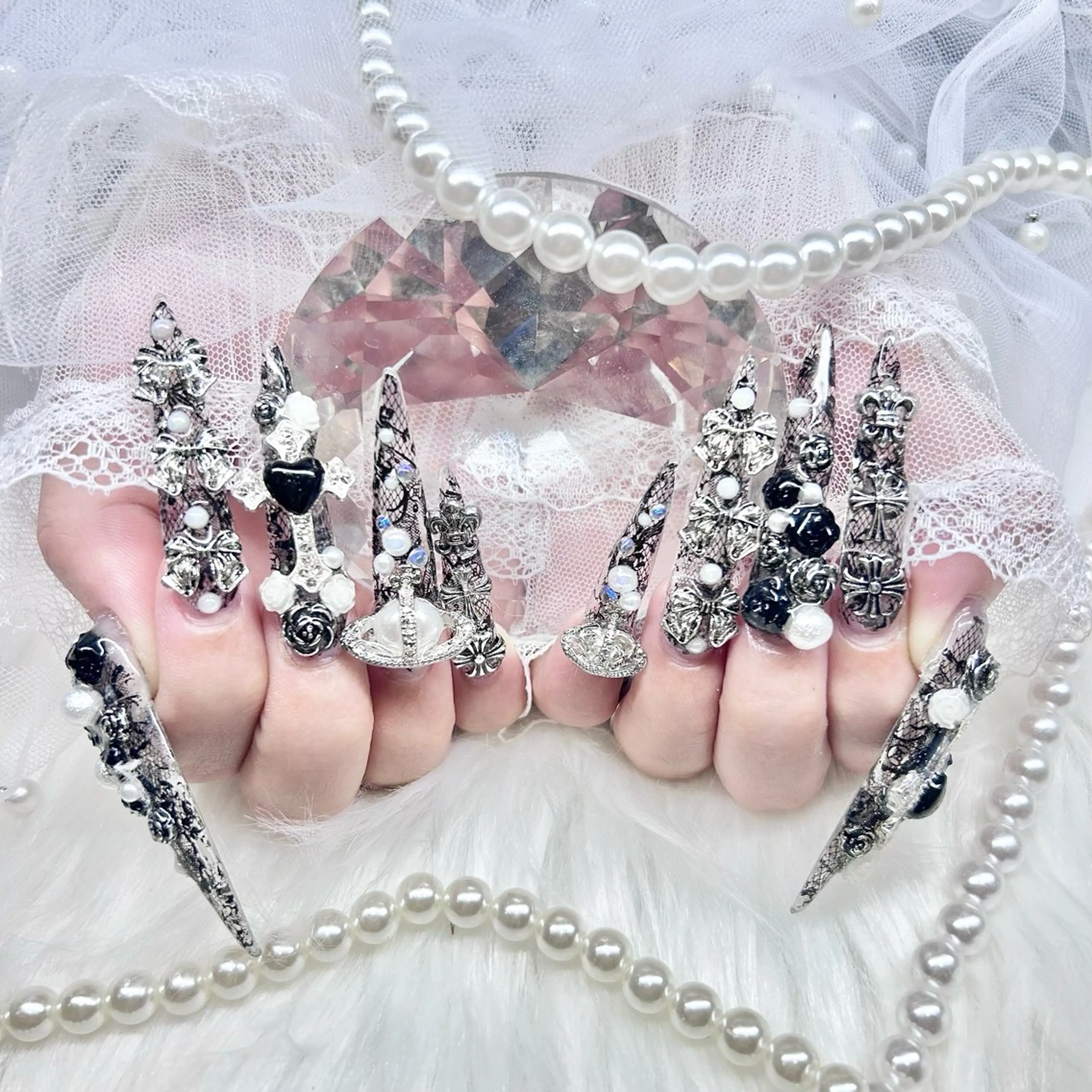 🌷長さ出し10本＋パーツ付け放題🌷【オフあり ケア込み】の写真