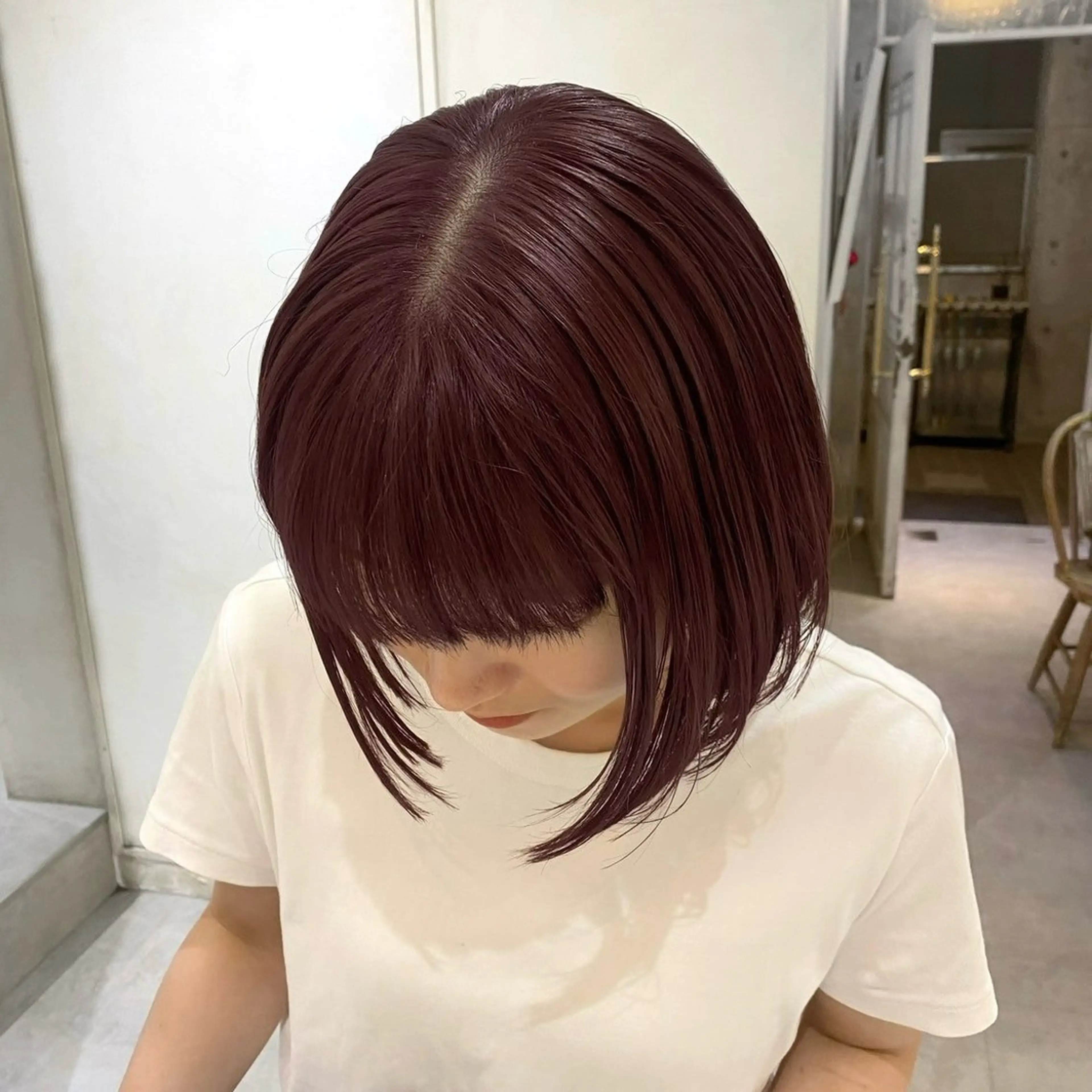 ミディアム 上野 峻典のヘアスタイル