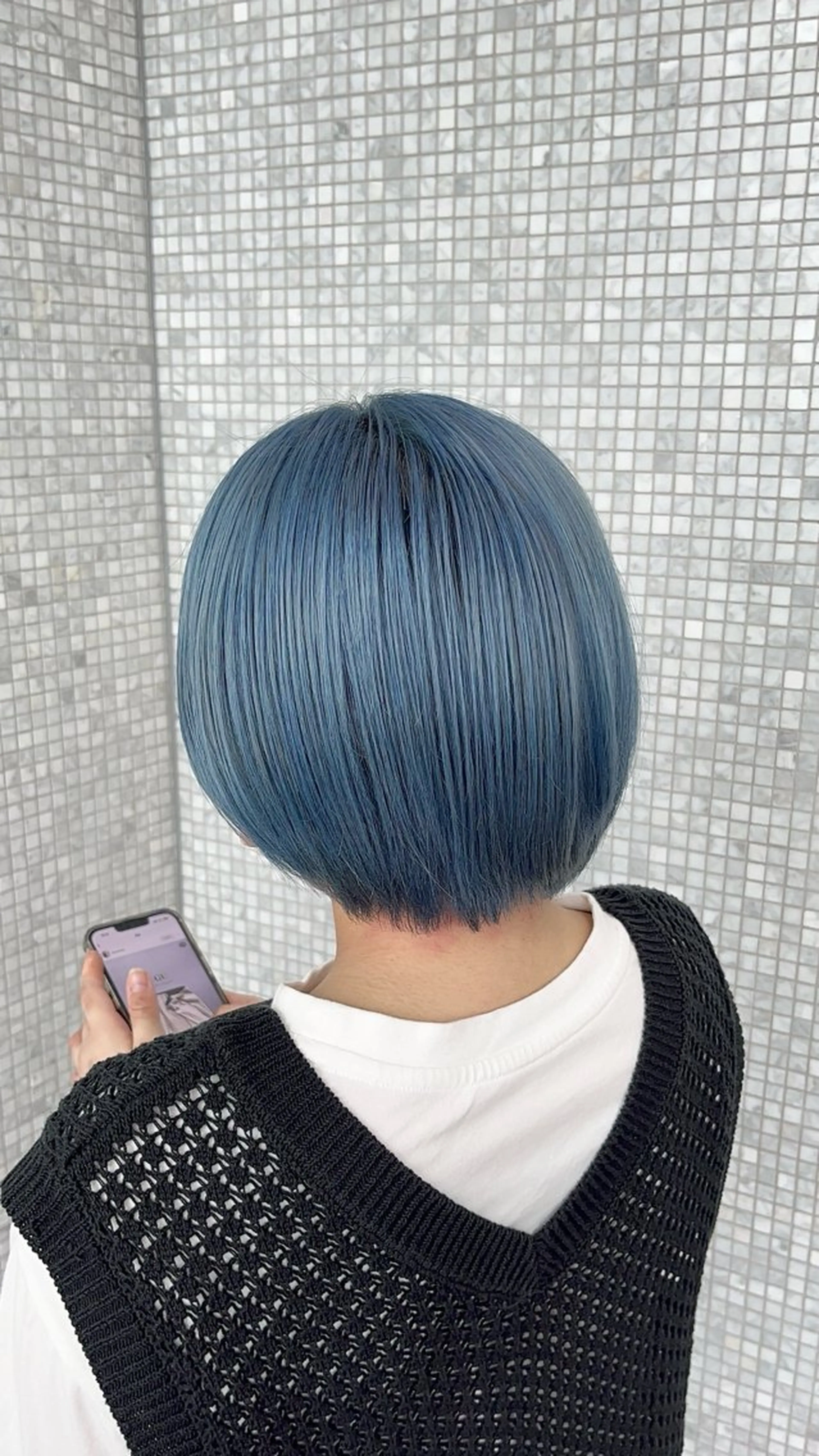 カラー ブルーカラー ヘアカラー 地毛風ストレート/ 髪質改善/セキネのヘアスタイル