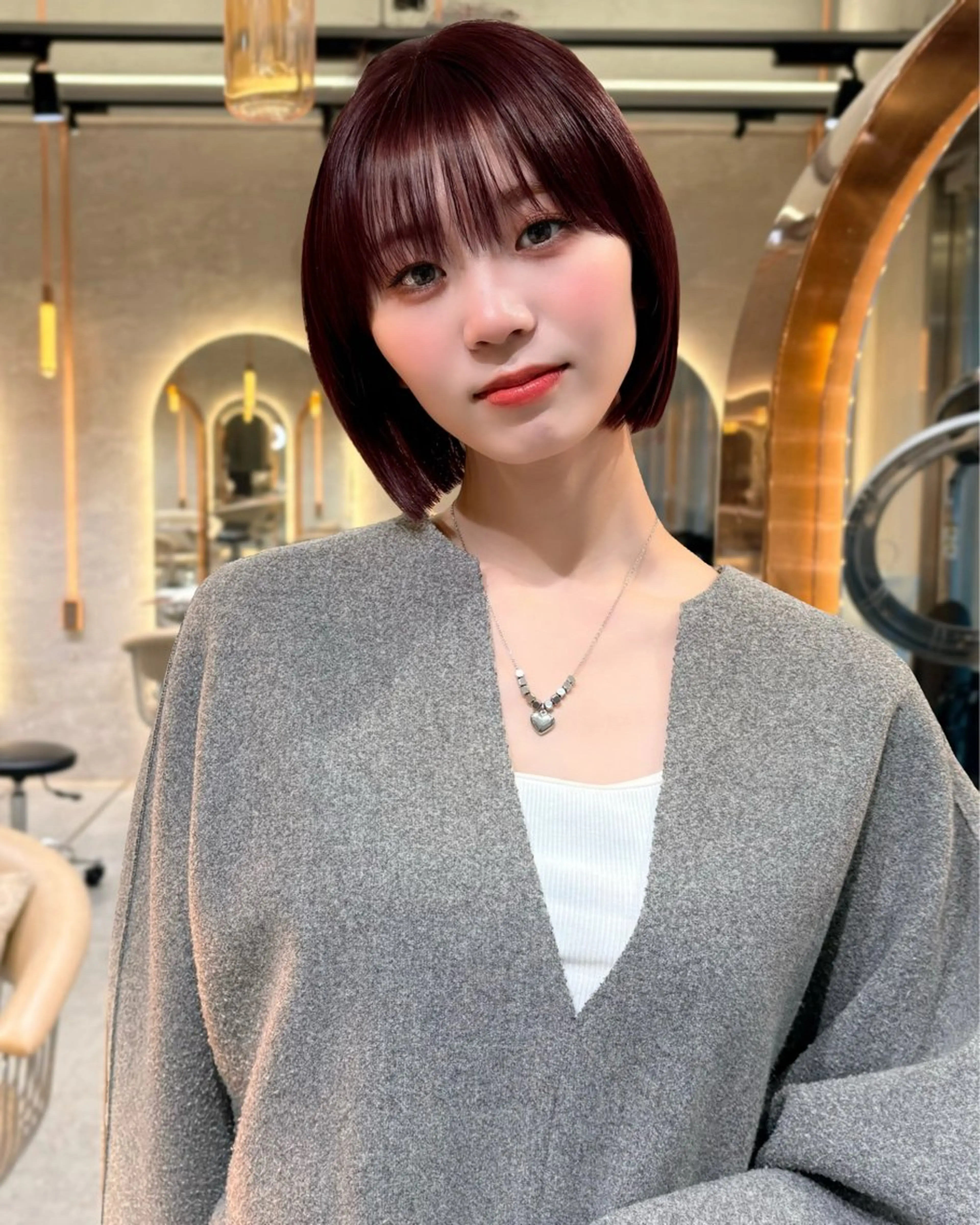 ショート カット ヘアカラー トリートメント 縮毛矯正・似合わせ タナカ レイヤのヘアスタイル