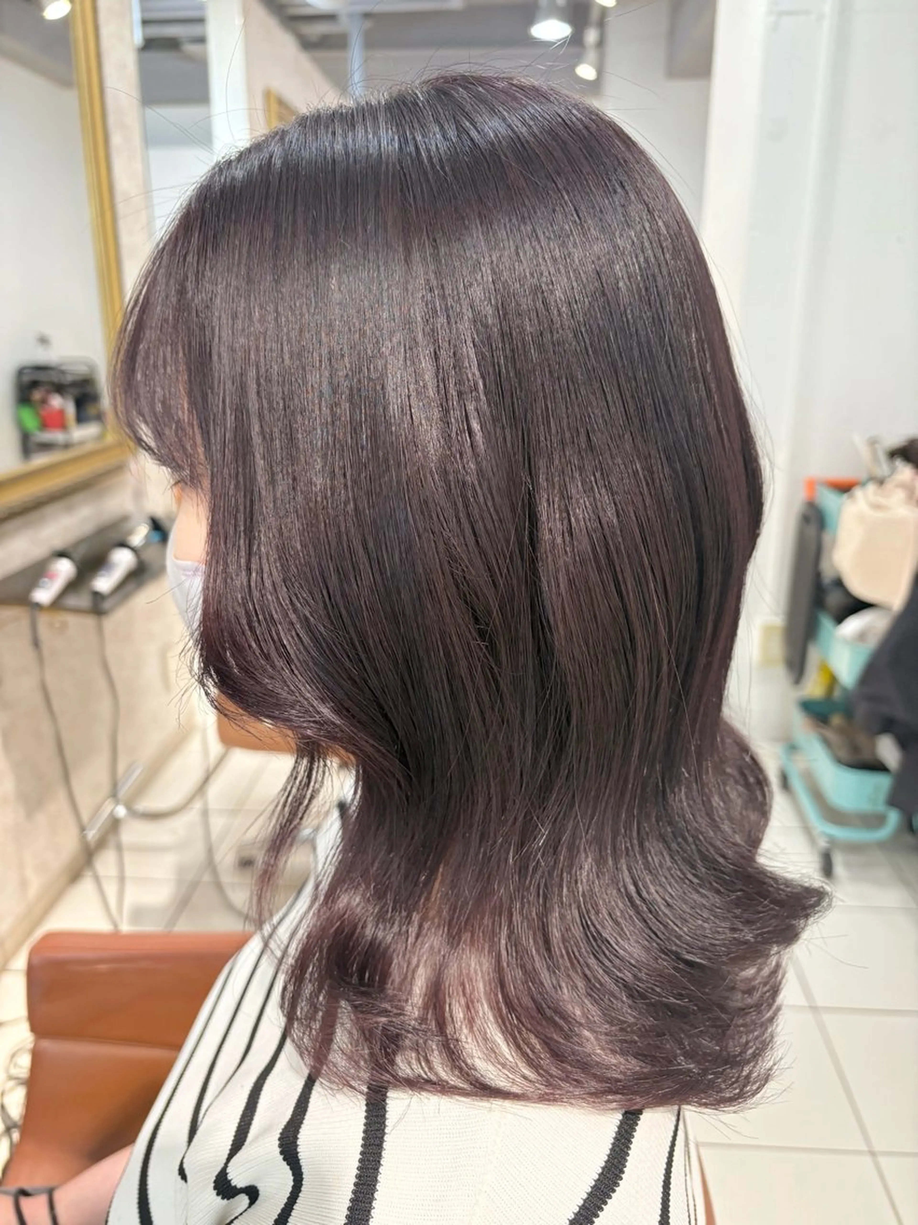 ミディアム MORISAKI ✂︎縮毛矯正のヘアスタイル