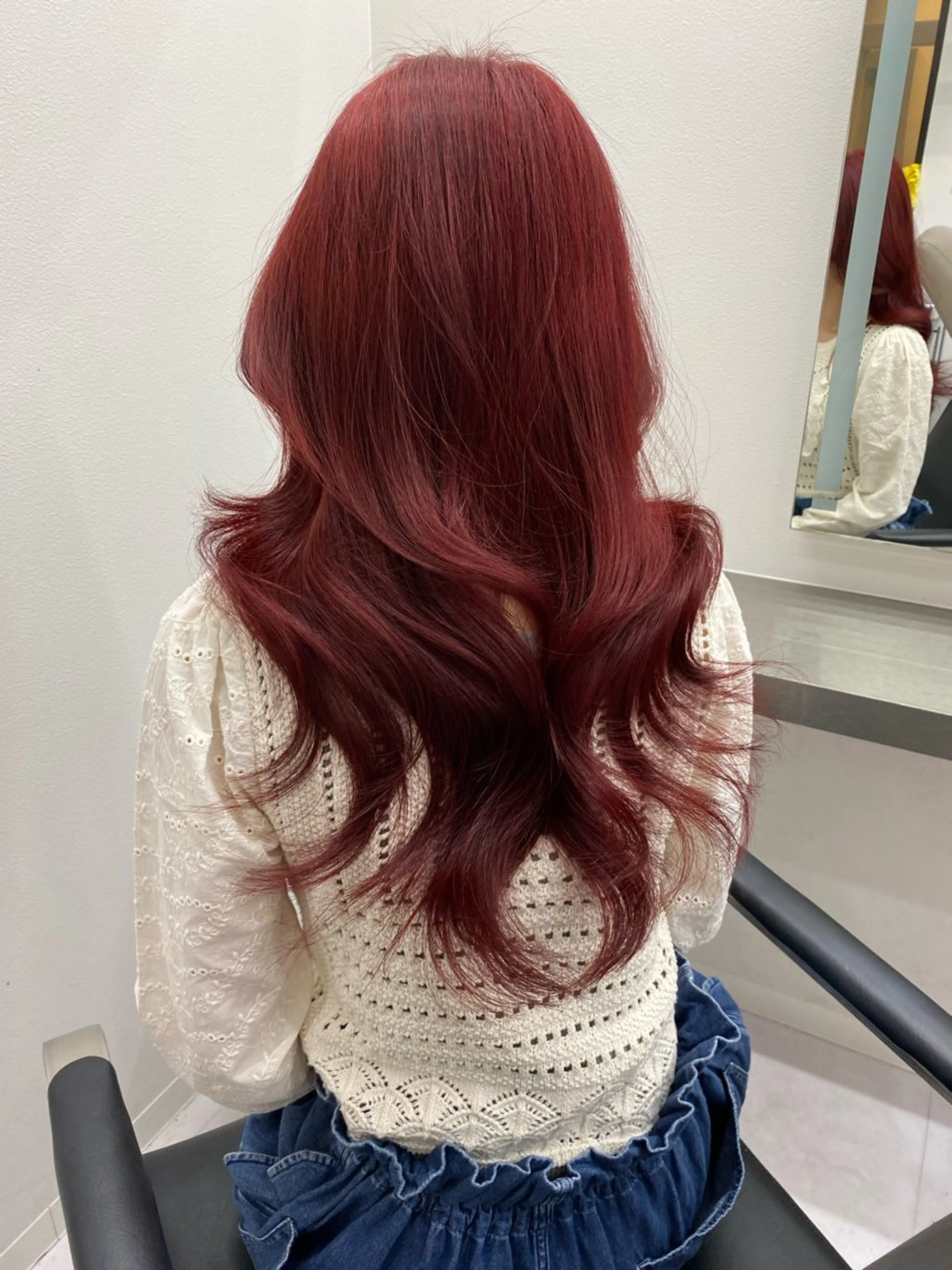 ロング カラー ブリーチ ダブルカラー ブリーチなしカラー レイヤー/艶カラー /韓国ヘア/高松のヘアスタイル