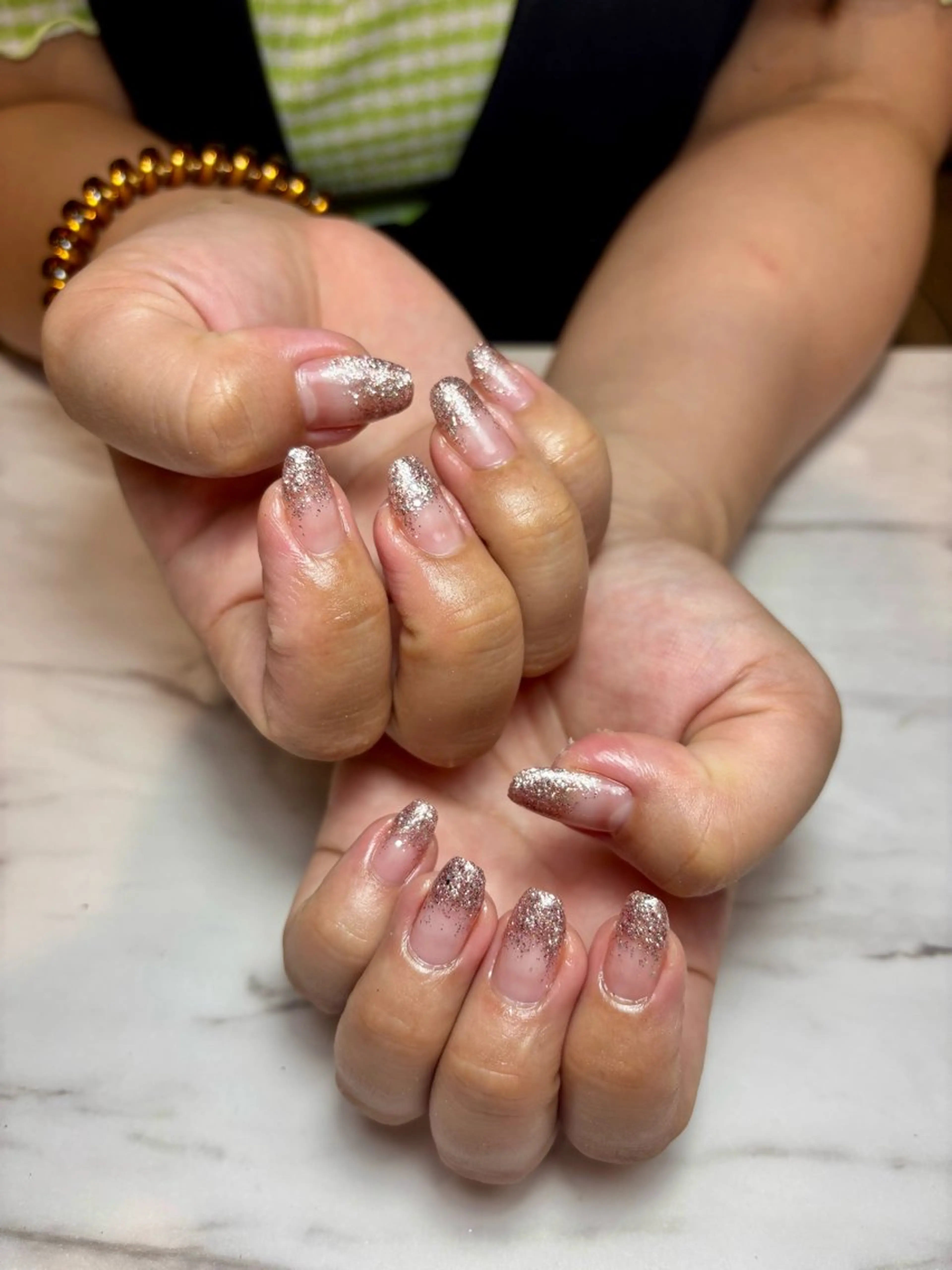 ネイル グラデーション ラメ(グリッター) ラメグラデーション SPICENAILS 💅Amiのネイルデザイン