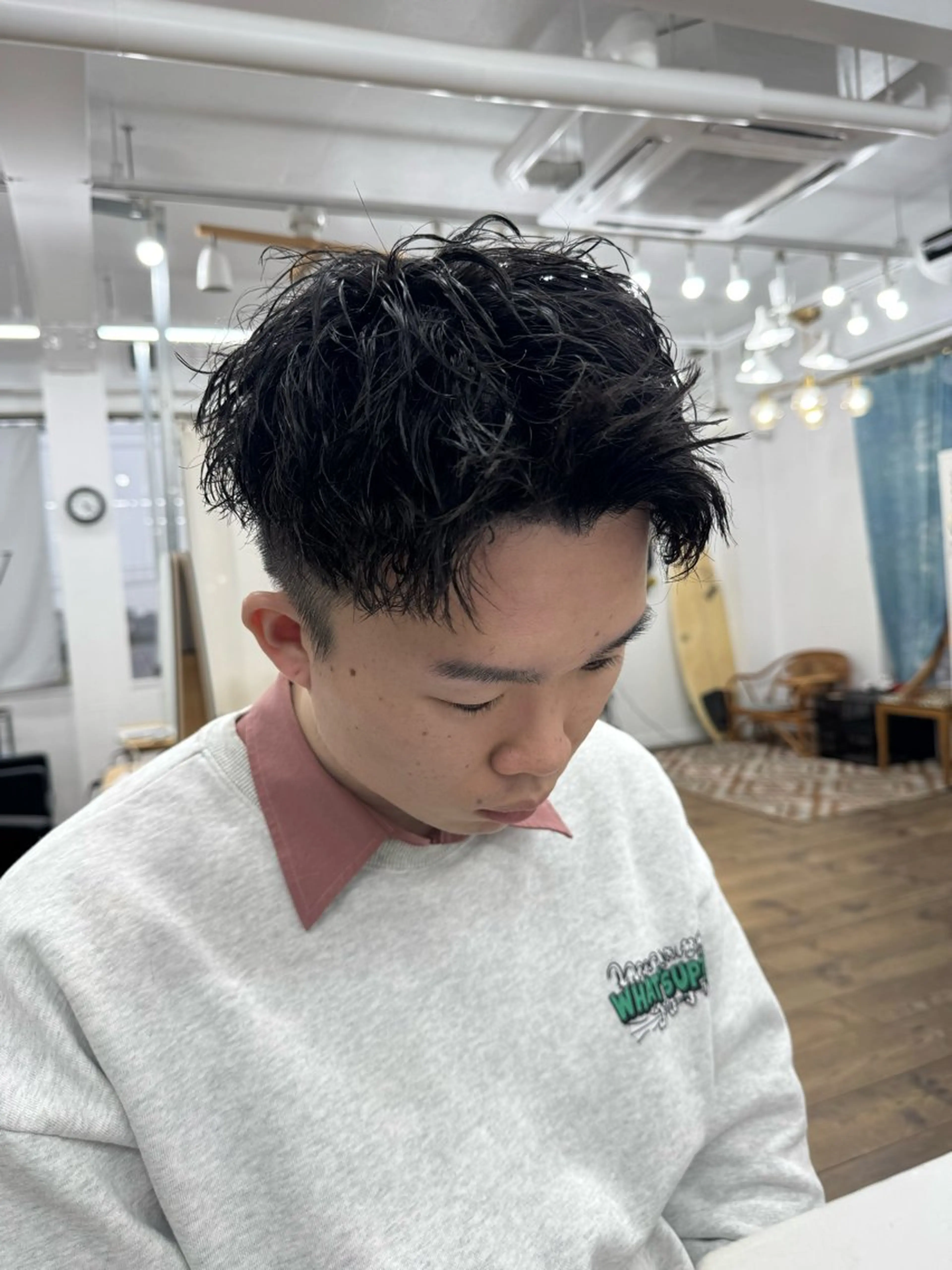 ショート パーマ メンズ カット パーマ メンズ特化サロン ユウヘイのヘアスタイル