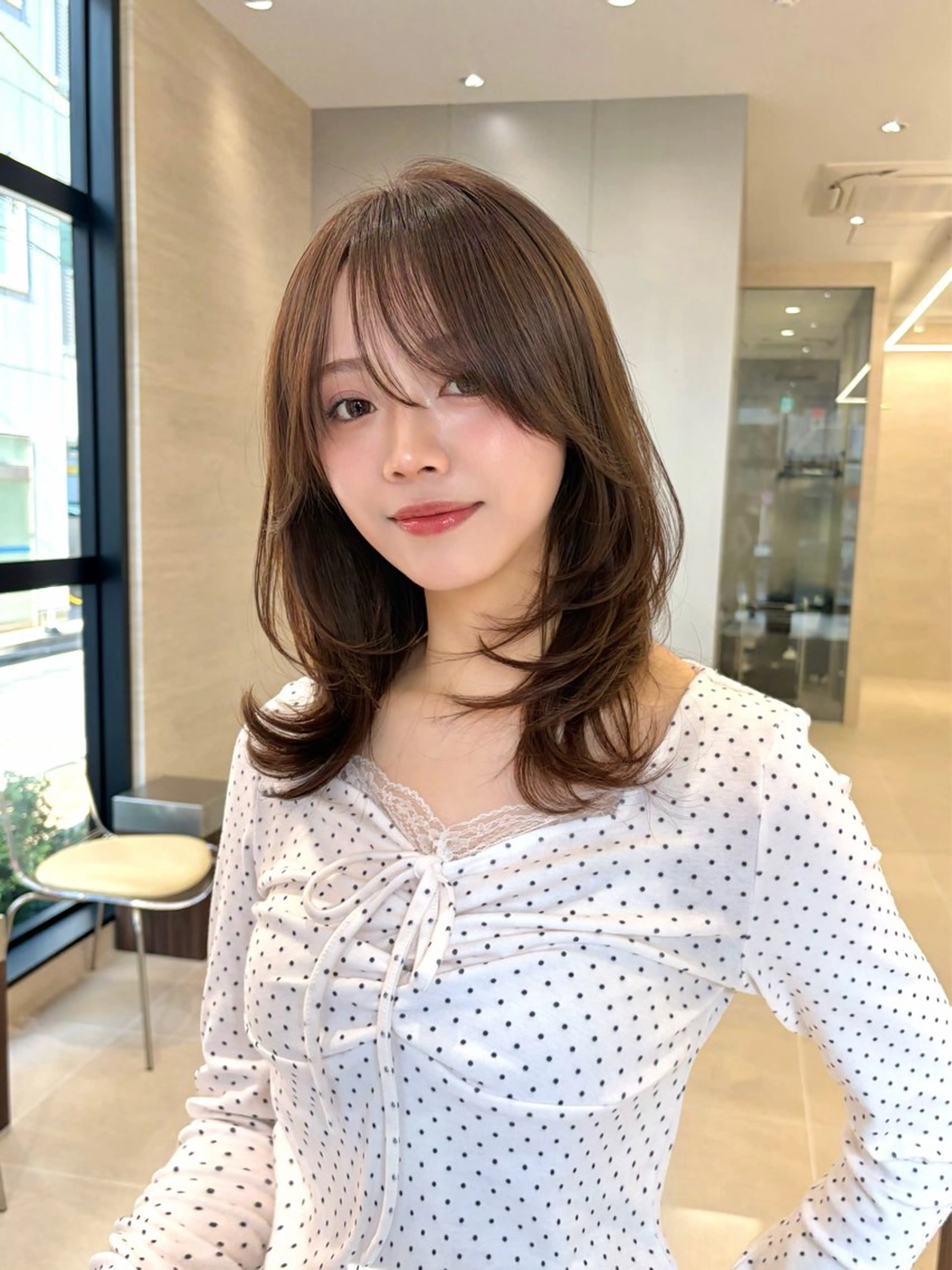 ミディアム レイヤーカット 小顔カット トリートメント PULSE yokohama所属・タッセルボブ/韓国 レイヤー/髪質改善のヘアスタイル