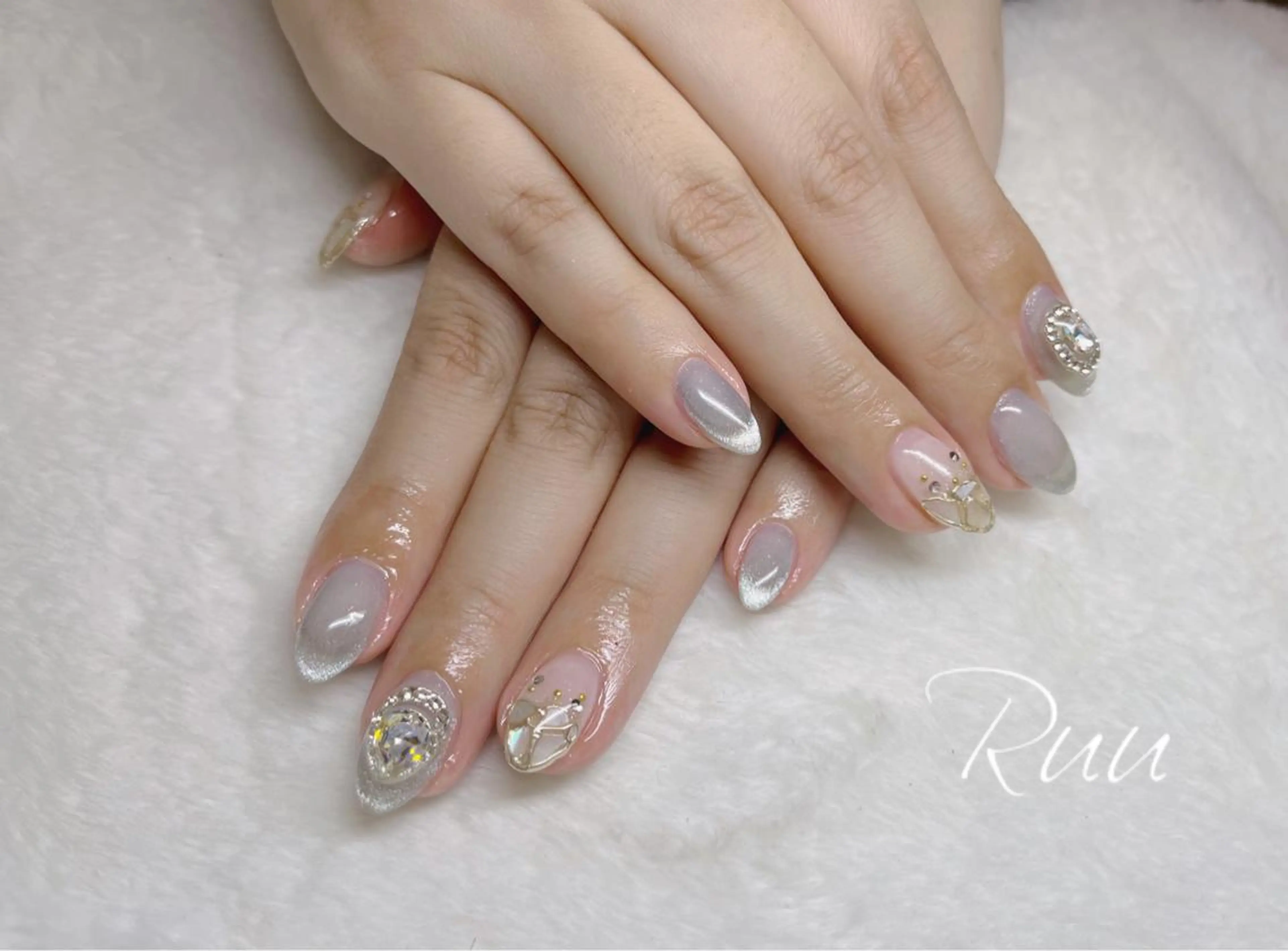 ネイル アートネイル フットネイル フレンチネイル キラキラネイル 韓国ネイル Nail salon Ruuのネイルデザイン