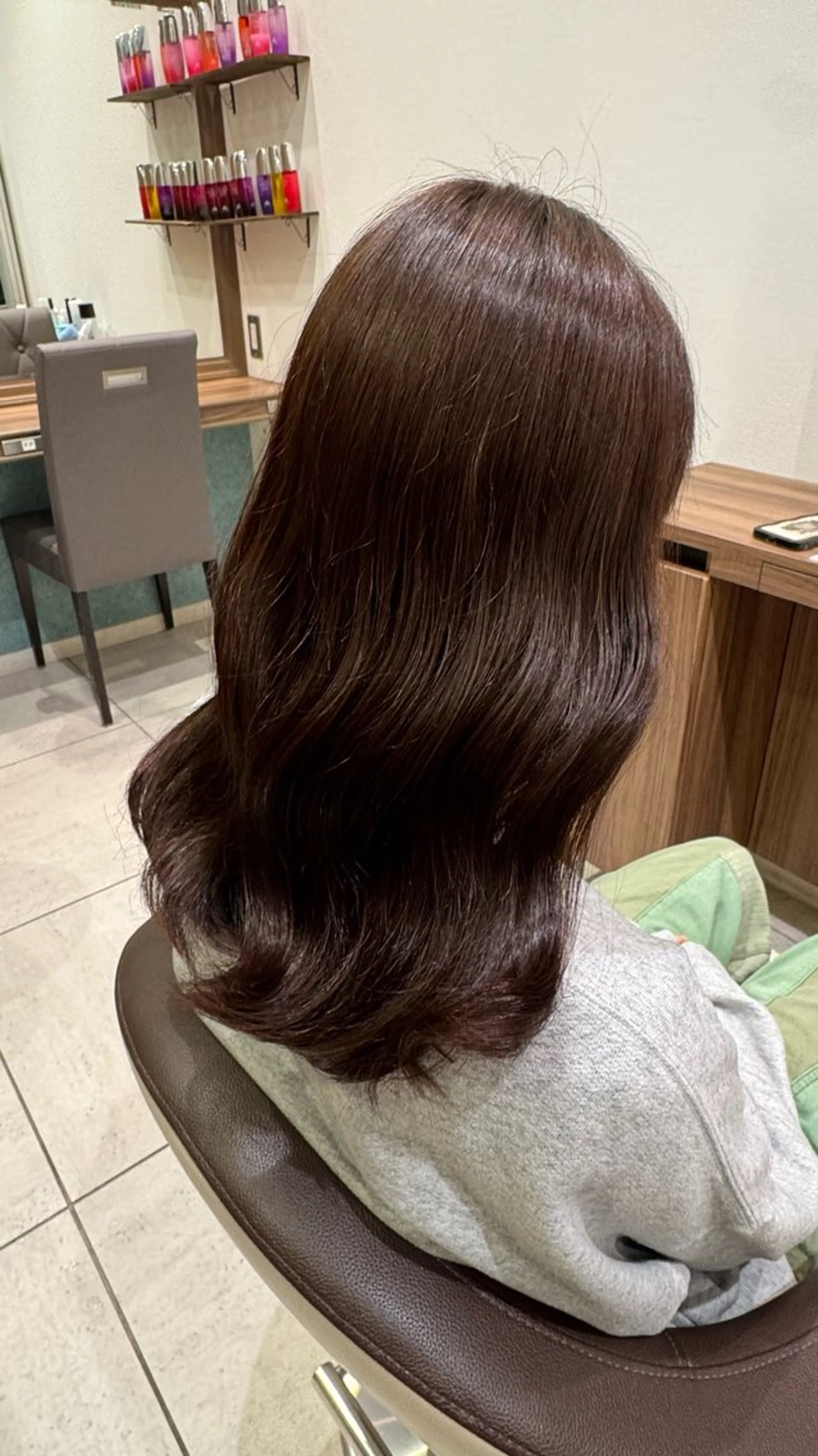 セミロング ヘアカラー 薮押 いづみのヘアスタイル