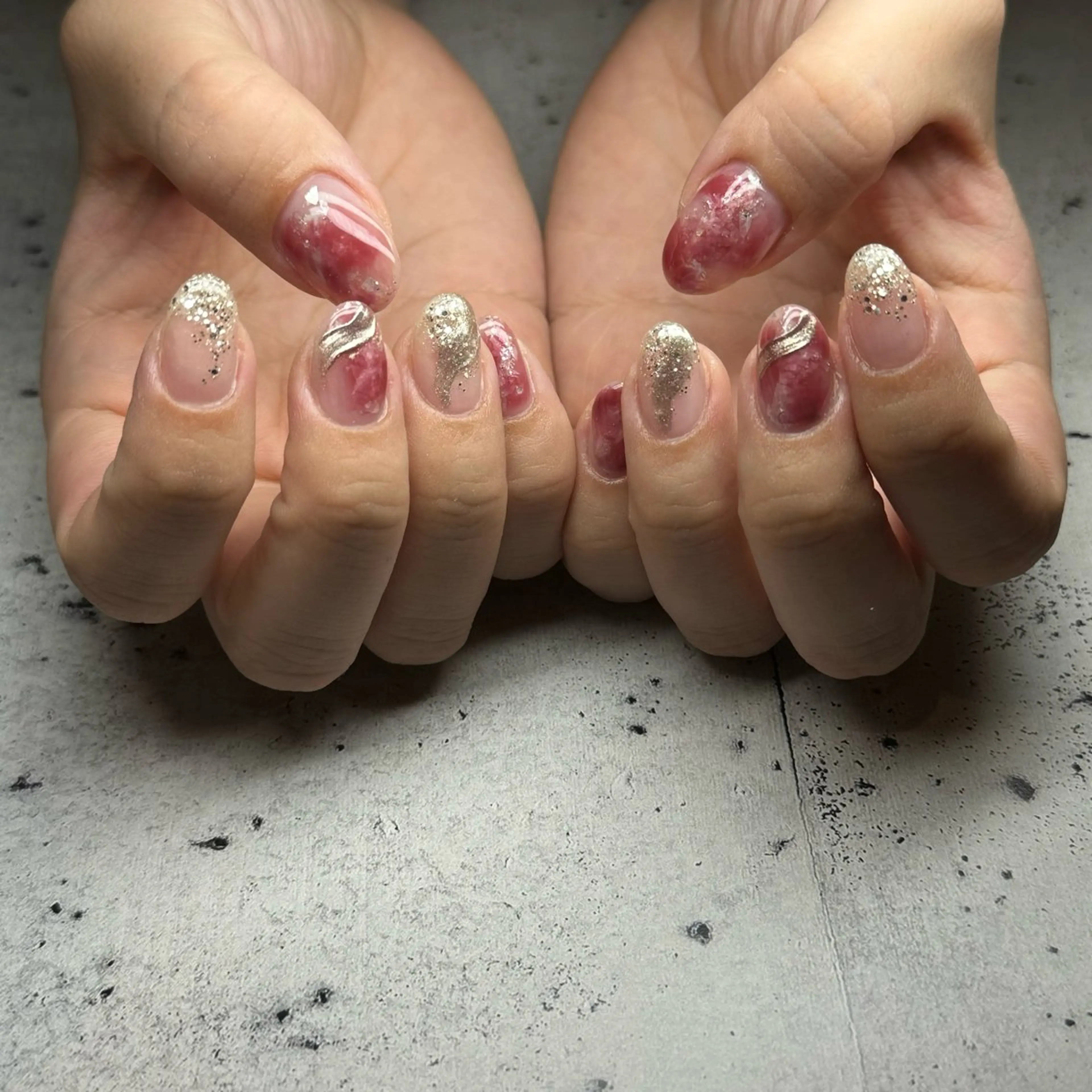 ネイル ニュアンスネイル ハンドネイル 𝐫𝐚𝐢 𝐧𝐚𝐢𝐥のネイルデザイン