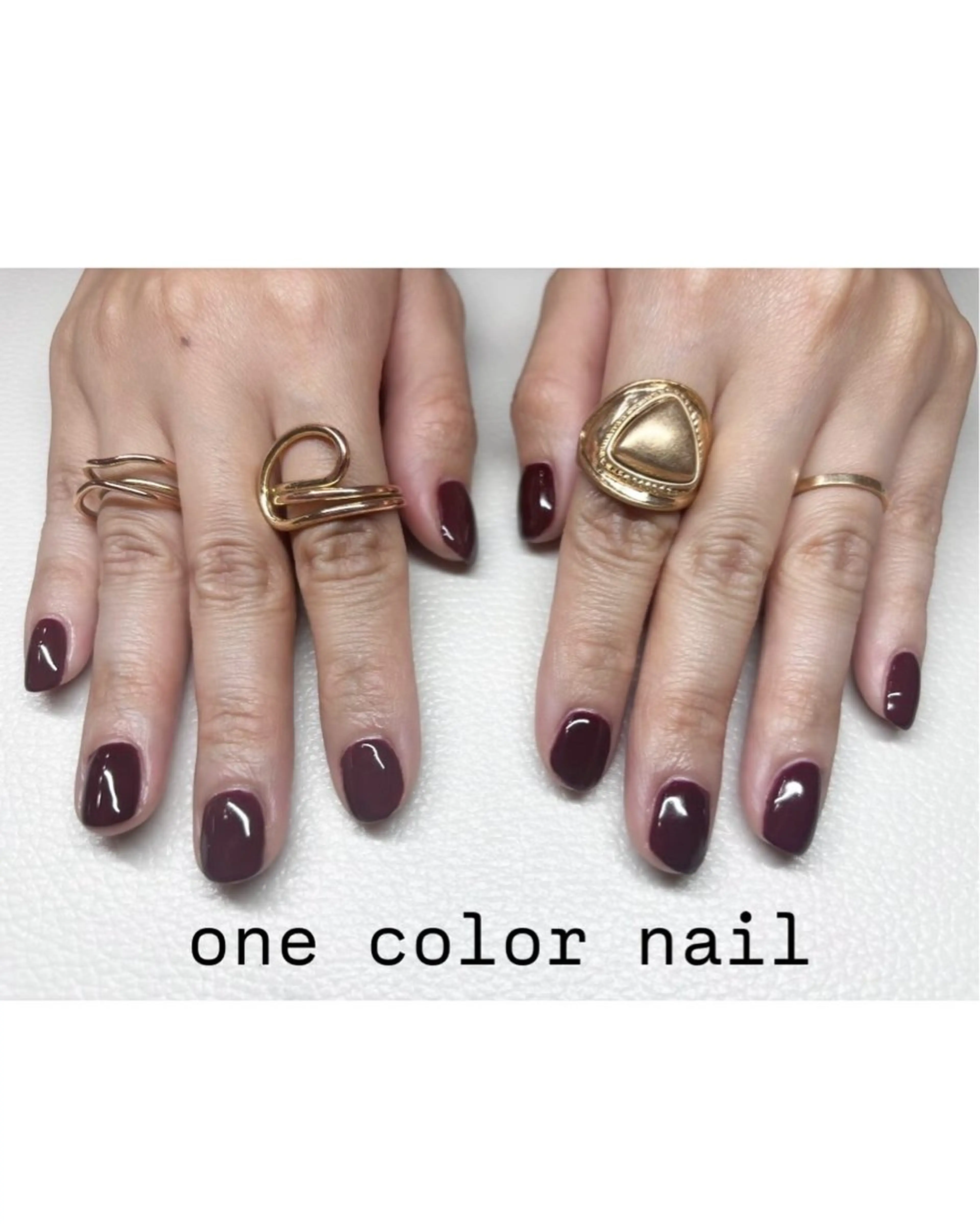 ネイル ボルドー ワンカラーネイル BellaLuna 武藤美里のネイルデザイン