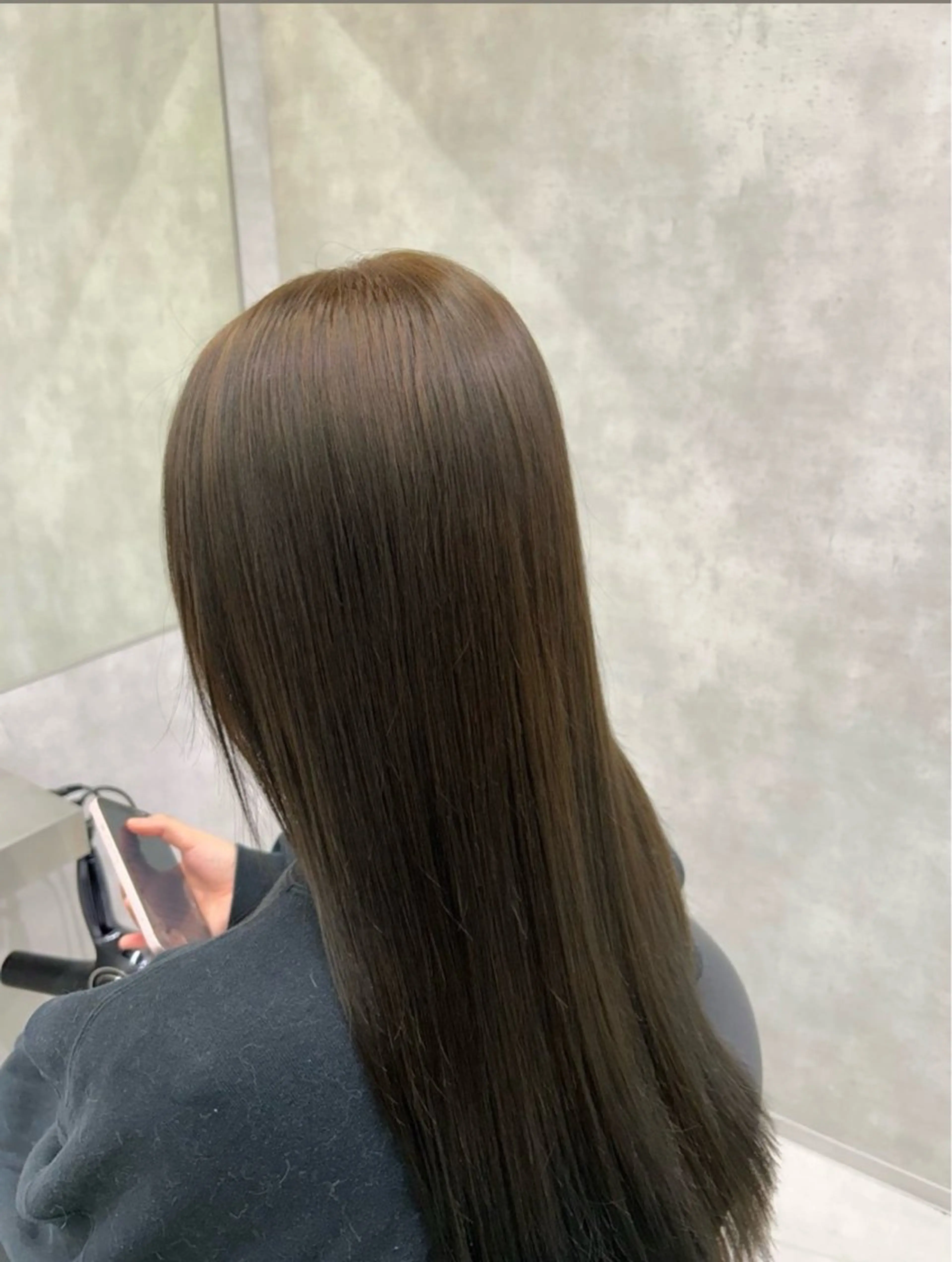 カラー ヘアカラー トリートメント 花井輝 ボブ/センターパートのヘアスタイル