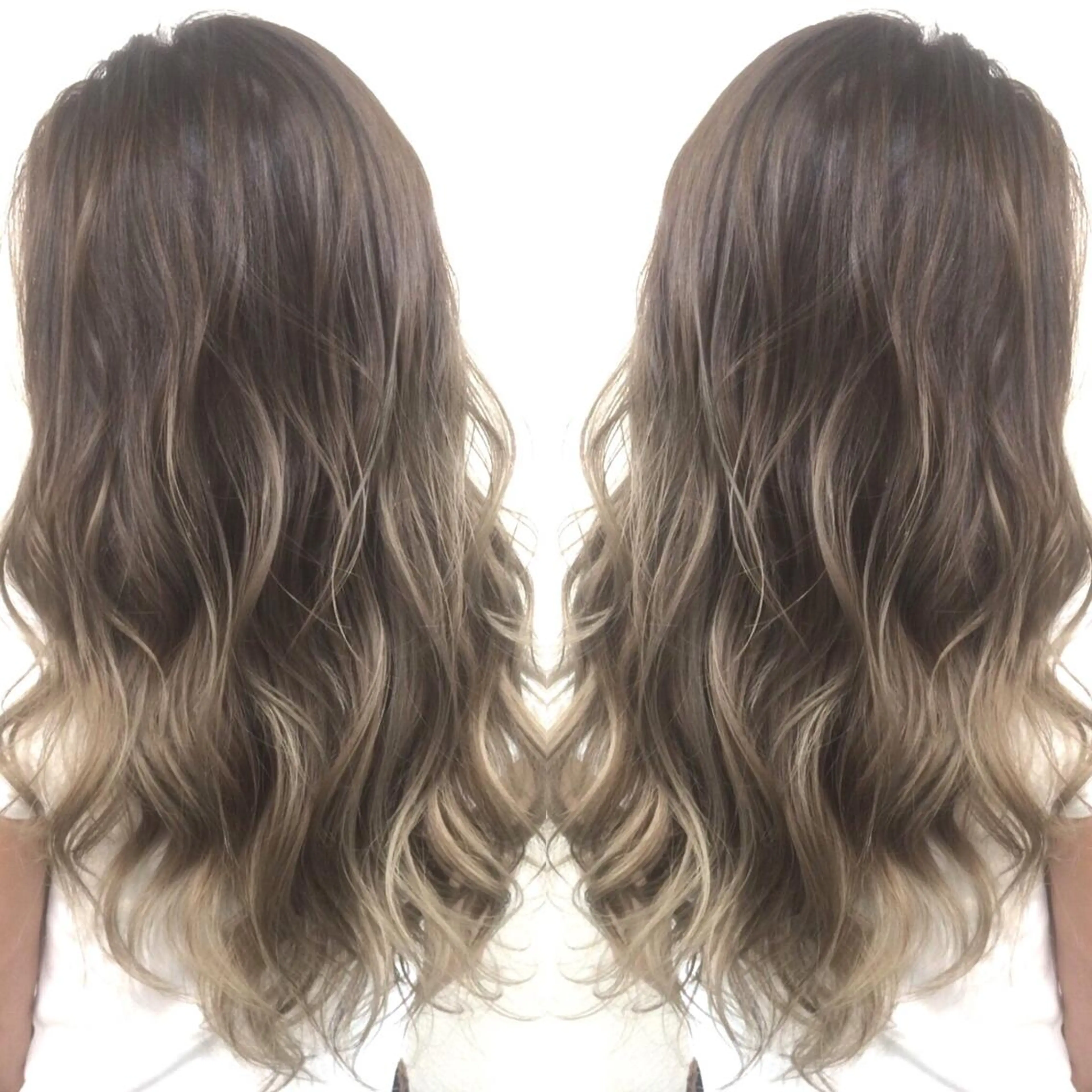 ロング カラー バレイヤージュ ベージュカラー レイヤーカット 井上 一平のヘアスタイル