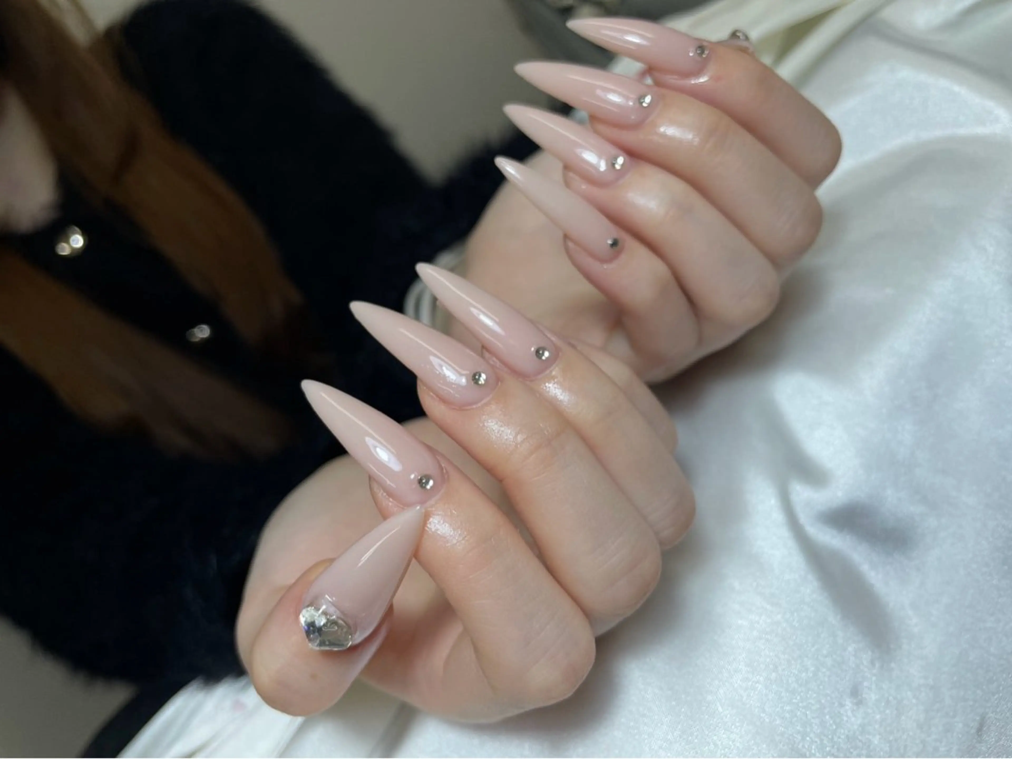 ネイル チークネイル 桜ネイル 長さ出し フットネイル ジェルネイル ハンドネイル XIINH NAIL SALONのネイルデザイン