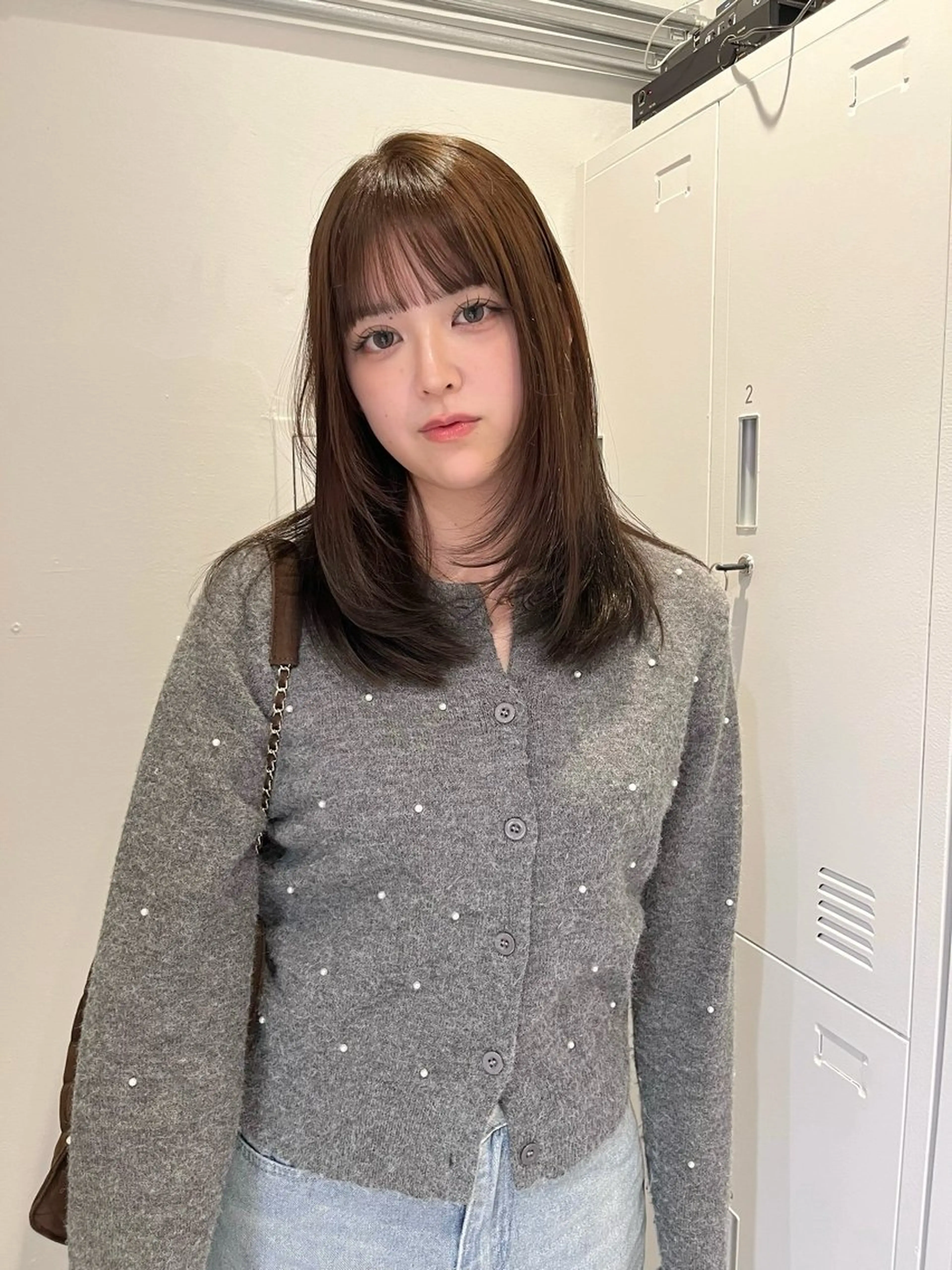 セミロング カラー カット レイヤーカット🍏 オリーブ/ののかのヘアスタイル