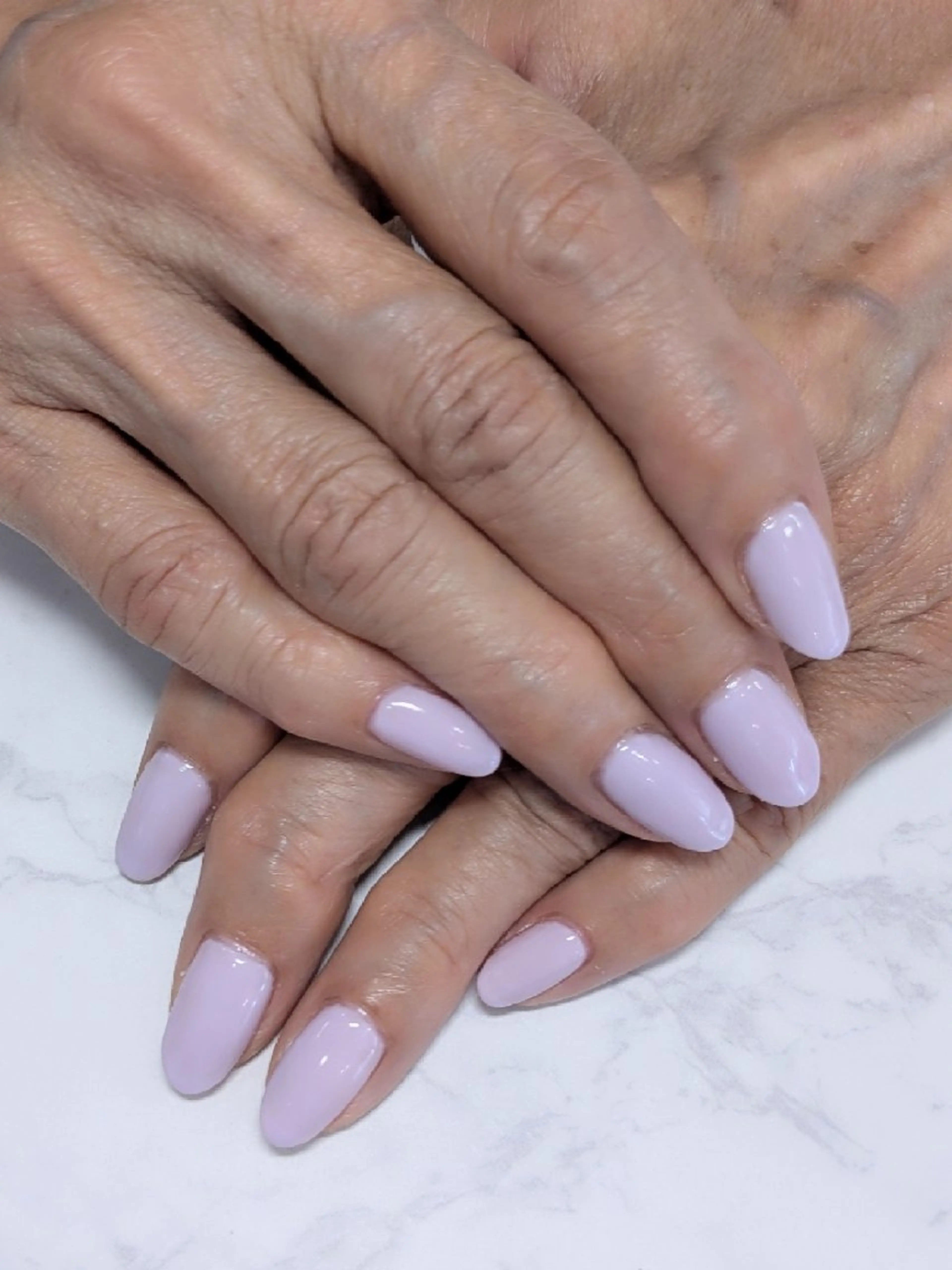 ネイル ワンカラーネイル パステルネイル パープル abbie蒲田所属・abbie mibeのネイルデザイン