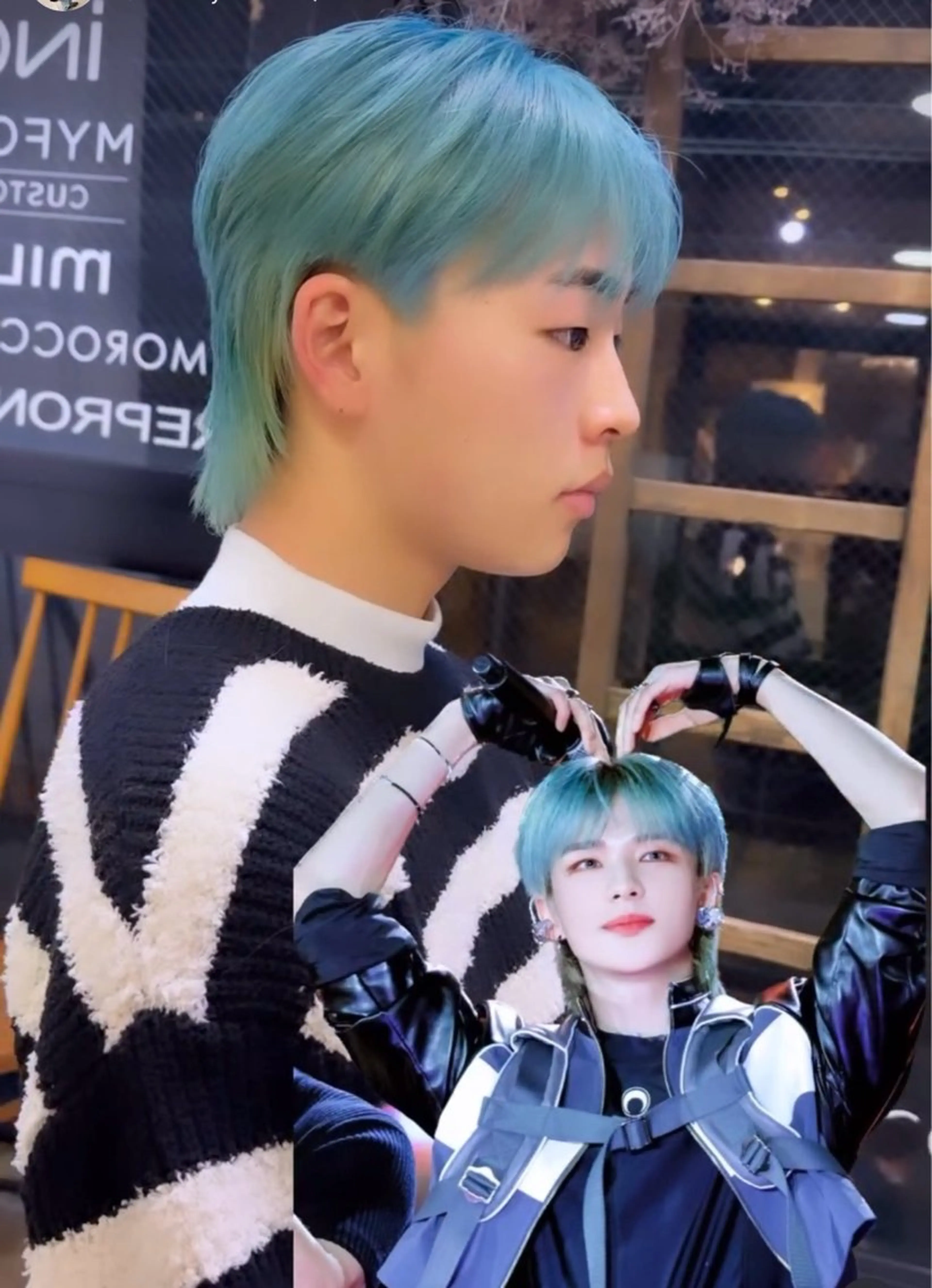 ショート カラー ヘアアレンジ メンズ ヘアカラー トリートメント ヘッドスパ ヘアセット 🫧🇰🇷韓国ヘア レイヤー🐺Yutaのヘアスタイル